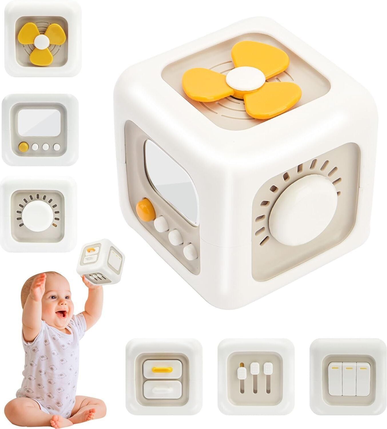 6-in-1 Busy Activity Cube | Sensory Learning & Fine Motor Skill Toy for Toddlers-image-40