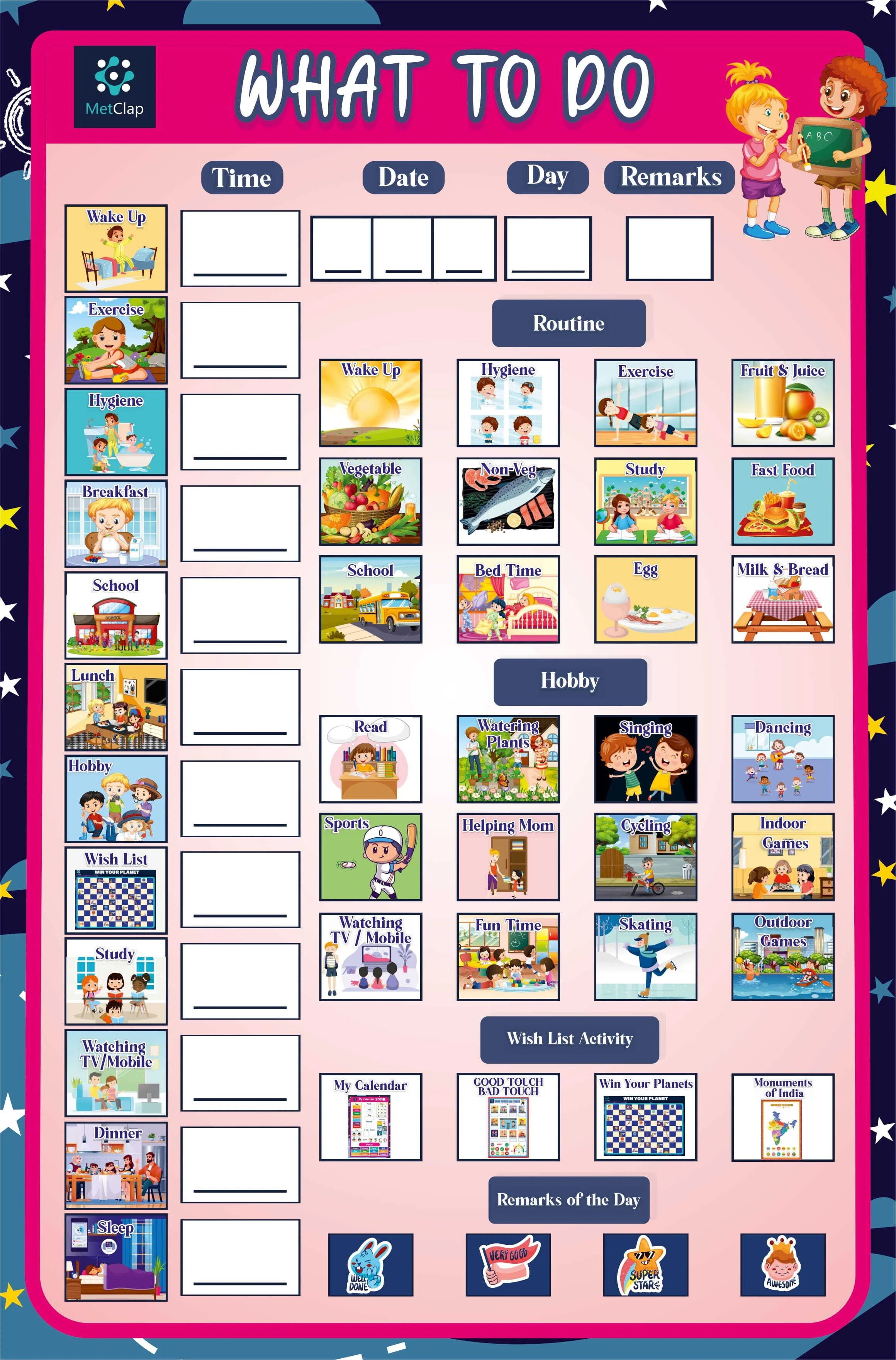 What to Do Chart - Daily Routine Management for Kids-image-11