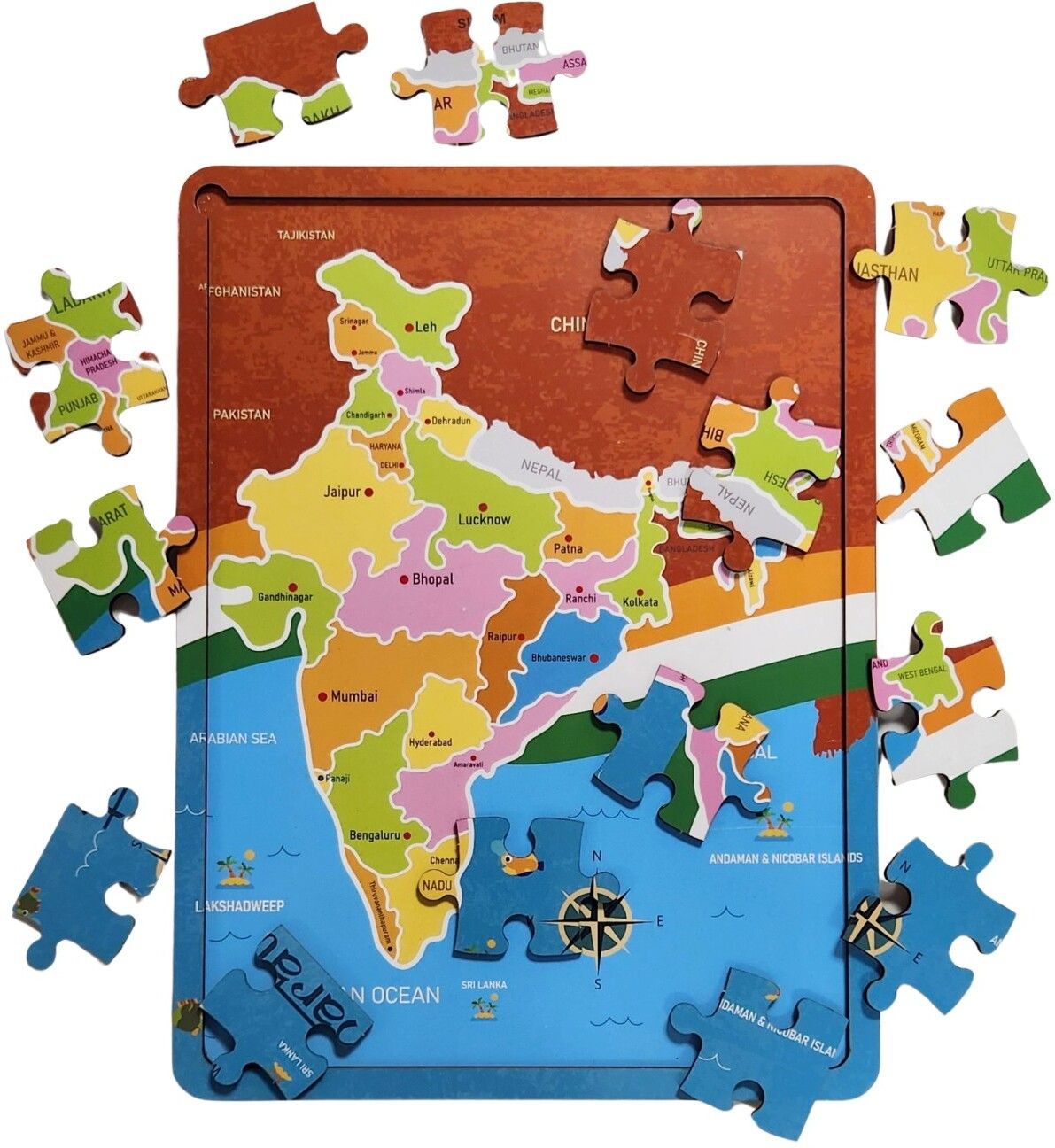 India Map Puzzle for Kids 35 Piece Educational Jigsaw | Colorful & Fun Geography-image-29