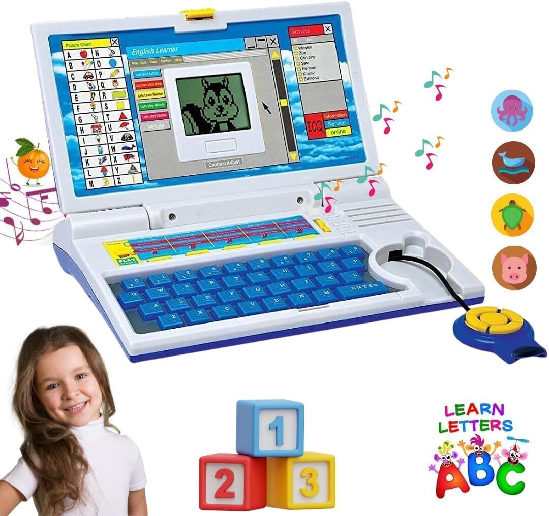 Laptop with 20 Fun Activities with Mouse Kids Learning Laptop Educational Toy