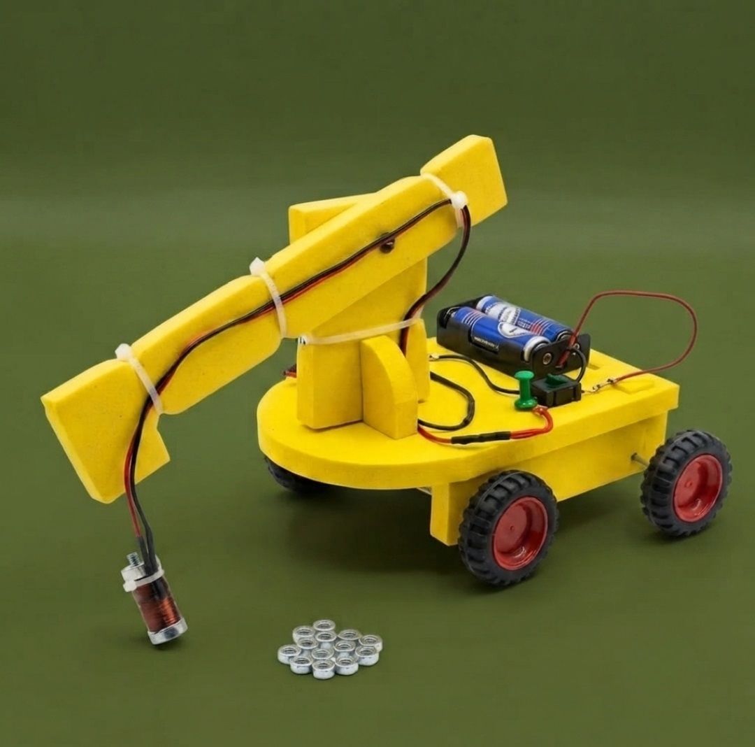 erhindia DIY Electromagnetic Crane STEM Science Experiment Educational Project Kit-picture-37