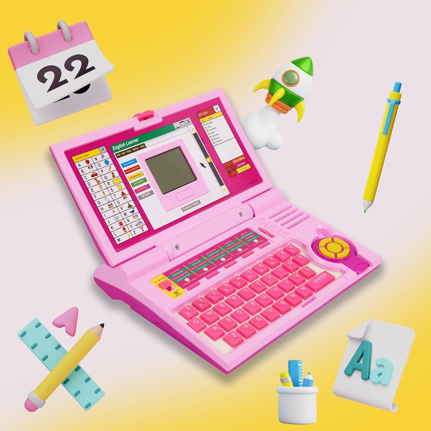 himanshu tex best Educational Laptop Toy with Mouse for Kids Above 3 Years-picture-23