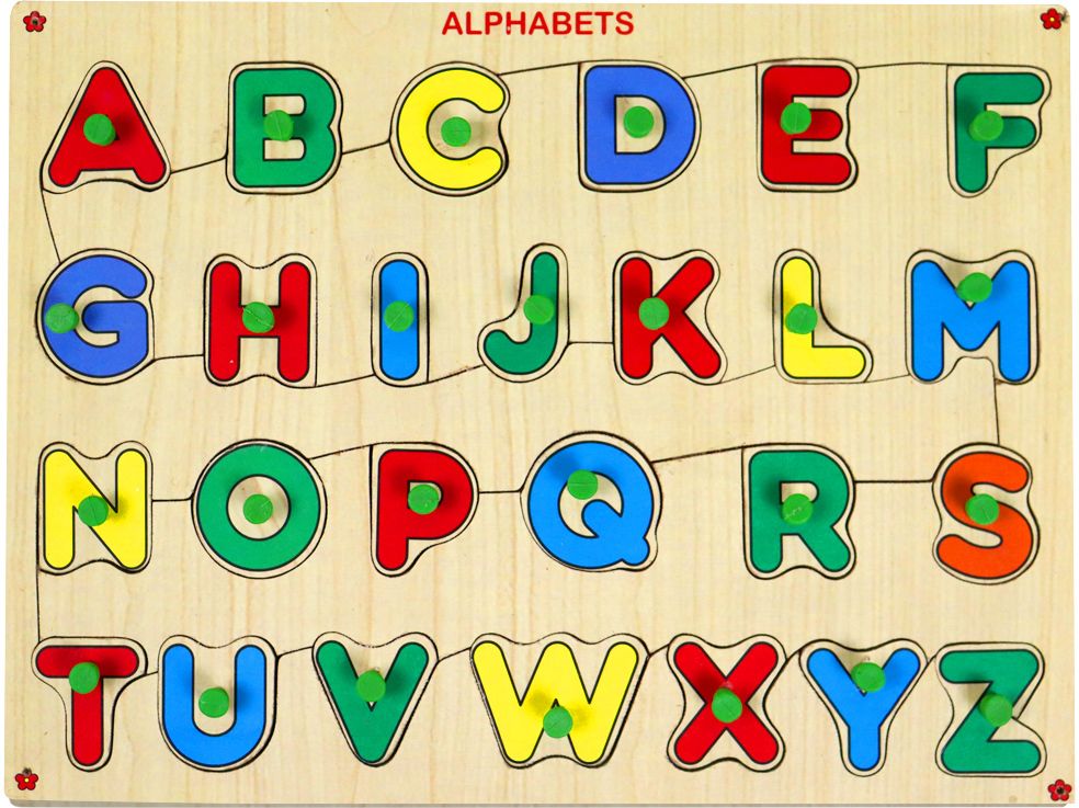 Brown ABCD Wooden Puzzle Learning For kids and Good for kids-image-3