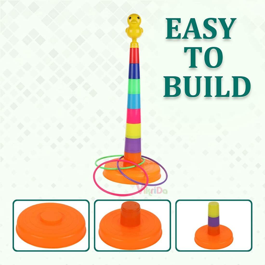 Big Size Ring Toss Game for Kids Indoor Outdoor Learning Activity Toy