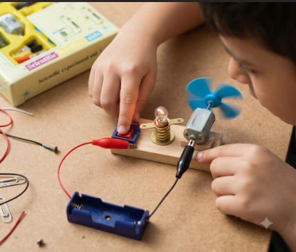 Science Kit for Kids Electric Circuit Kit Motor Fan Toy (PACK OF 1 )-image-21