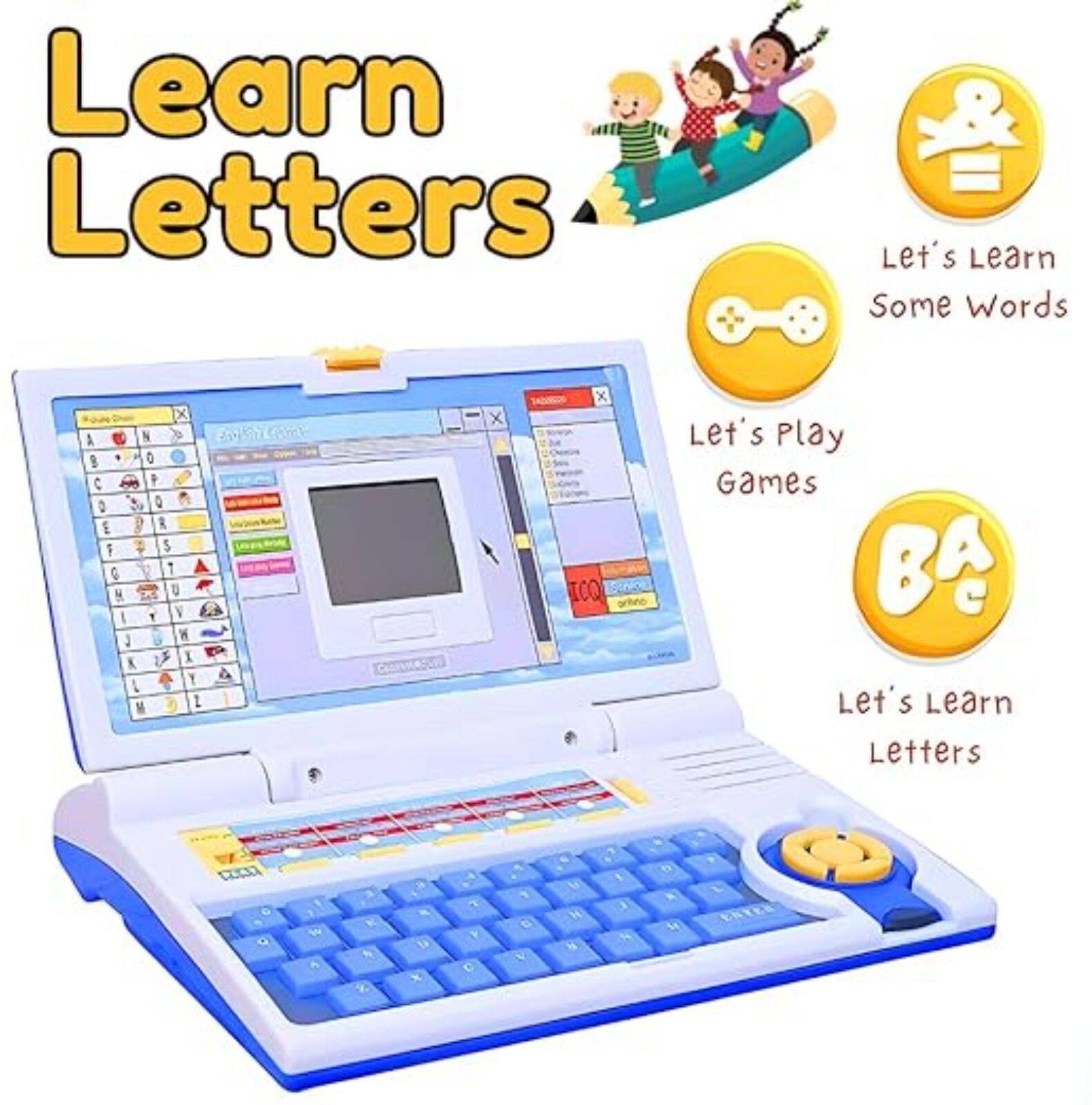 snish signature Learning Laptop with 20 Activities and Games Computer (Blue)-picture-24