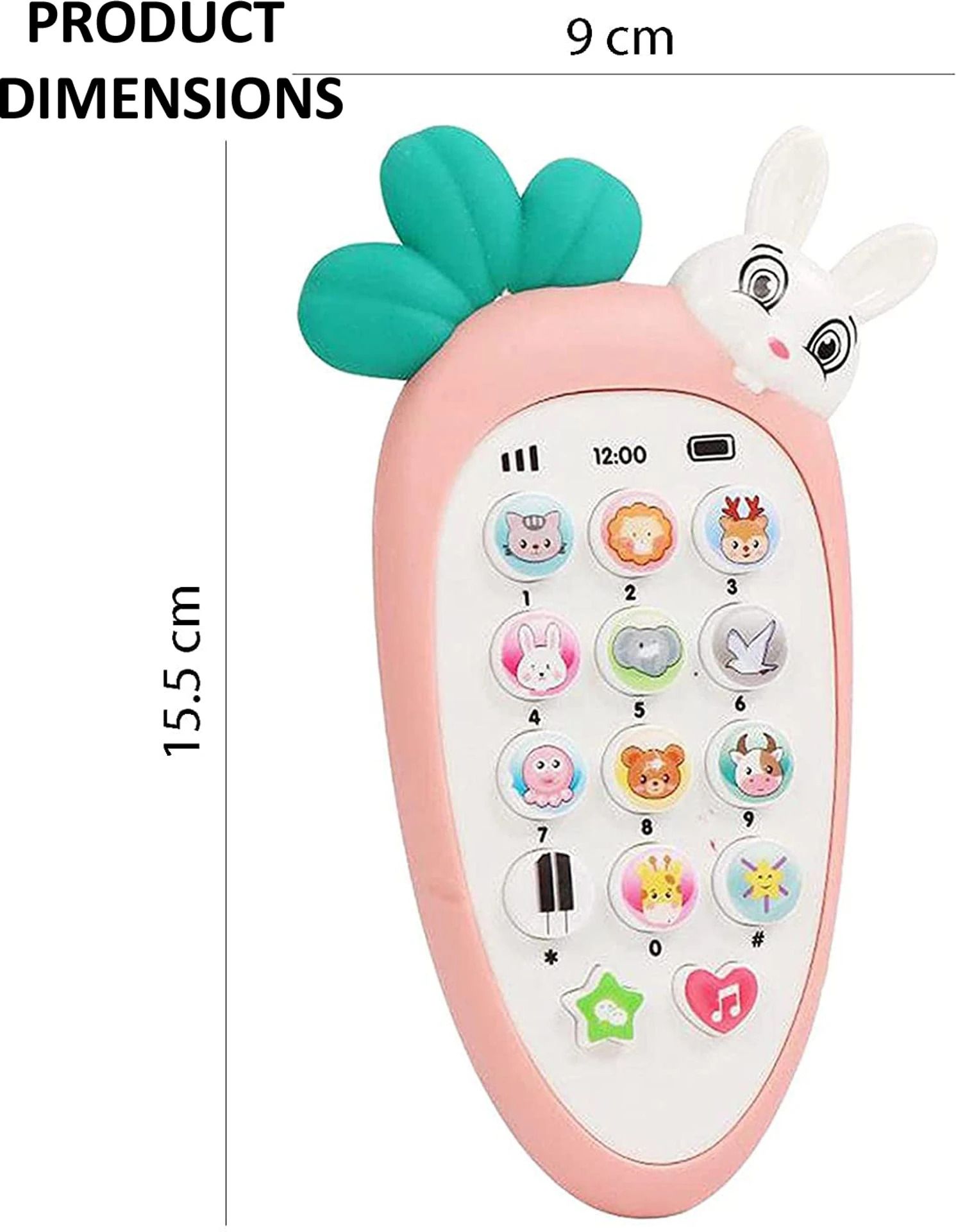 Kids Rabbit Phone Toy with Music, Flashing Lights & Interactive Fun-image-16