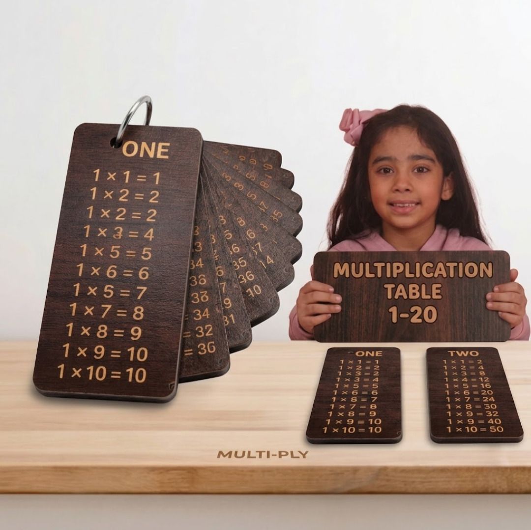 woodheart Multiplication Flash Cards 0-12 for Kids 4-8 Age 15 Educational Math Cards.-picture-36