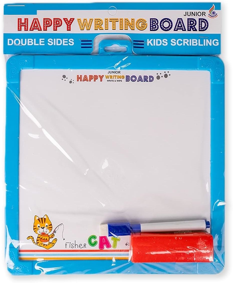 Happy Writing Board Junior Blue Colour 2 in 1 Educational Toy for Kids-image-3