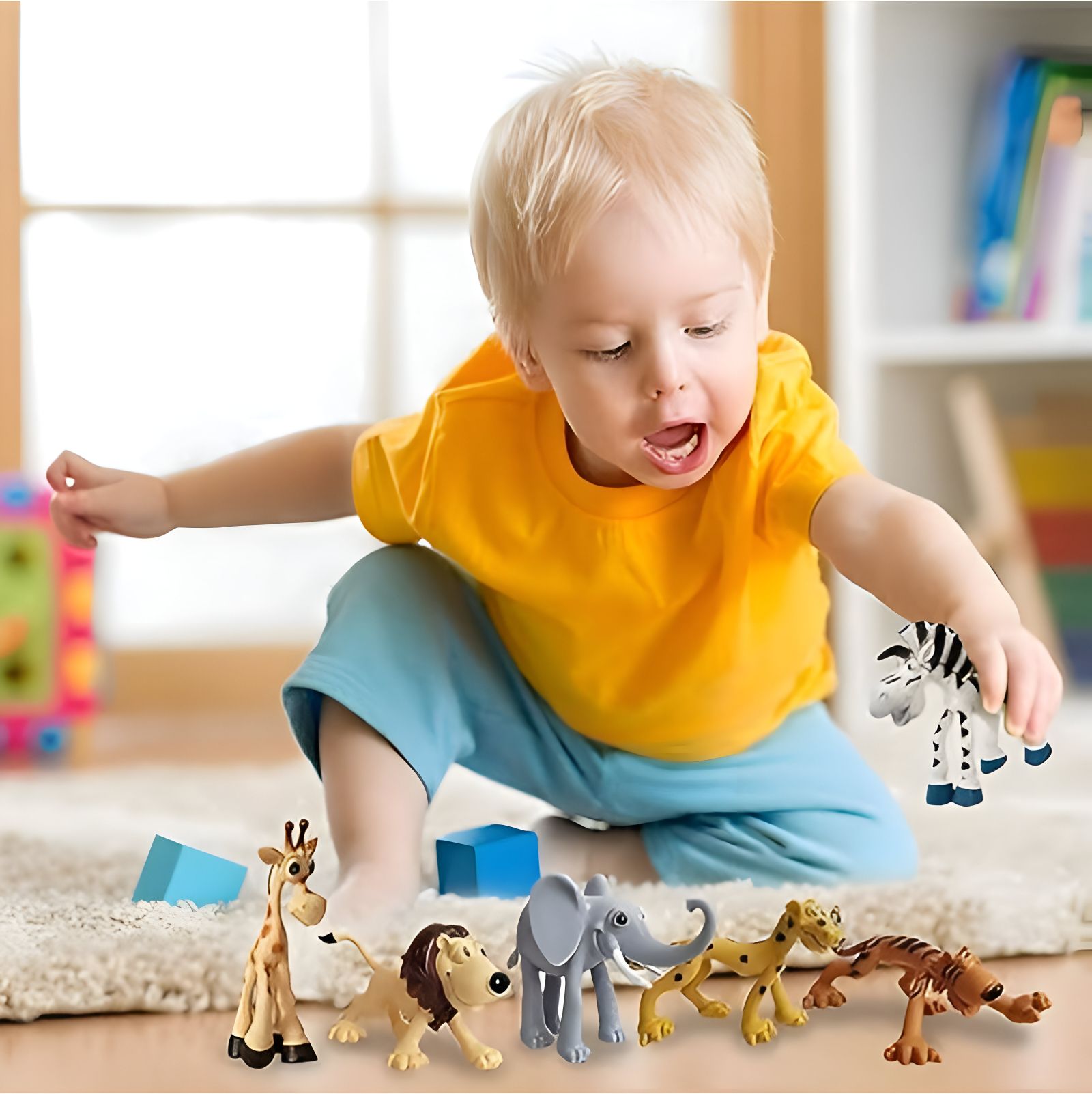 Mini Jungle Animals Toys Set,Wild Animal Kingdom Figures Set-image-29