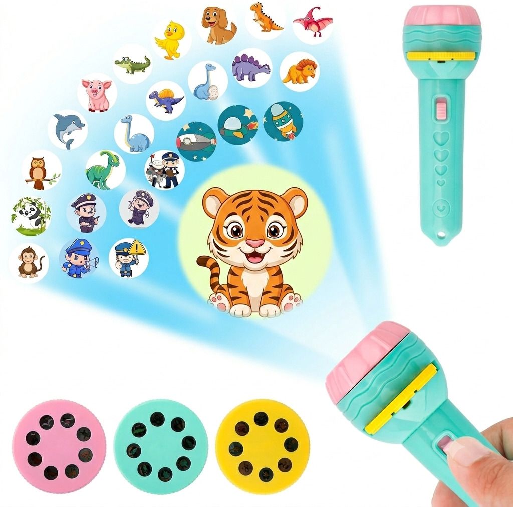 d'nxtgen store Projection Flashlight Toy for Kids with 3 Slides & 24 Patterns-picture-37