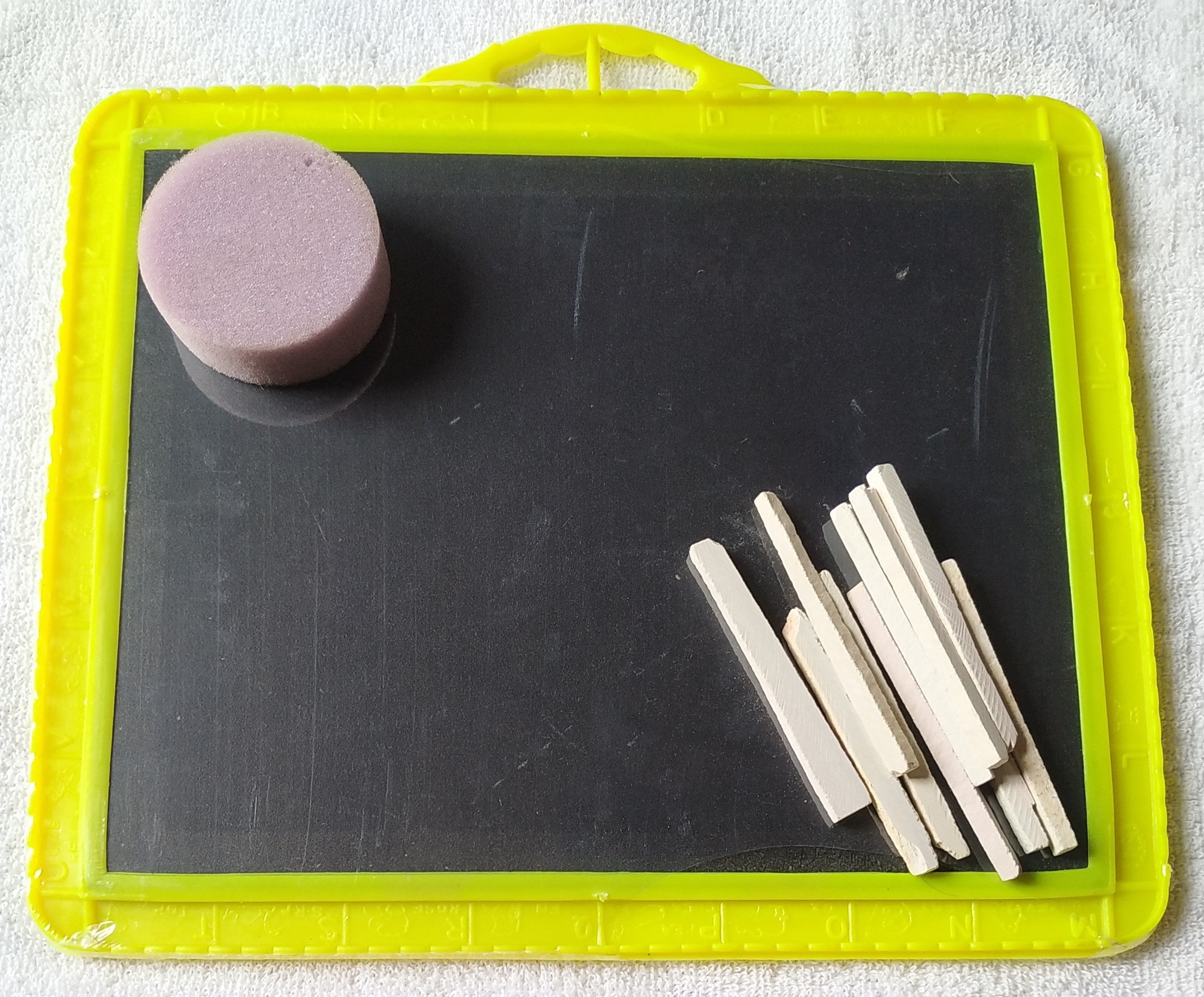 ~ Premium Quality Triple Coated Paint Slate (1Pc) + Pencils + Eraser Multicolor-image-24