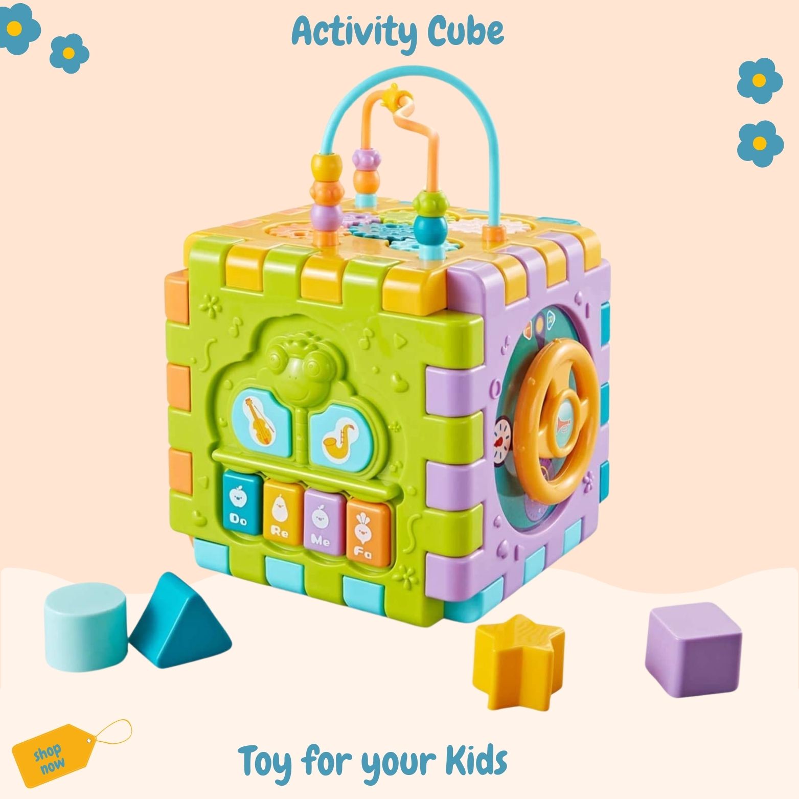 Activity Cube Multipurpose Play Centre, Skill Improvement Educational Game Toys-image-8