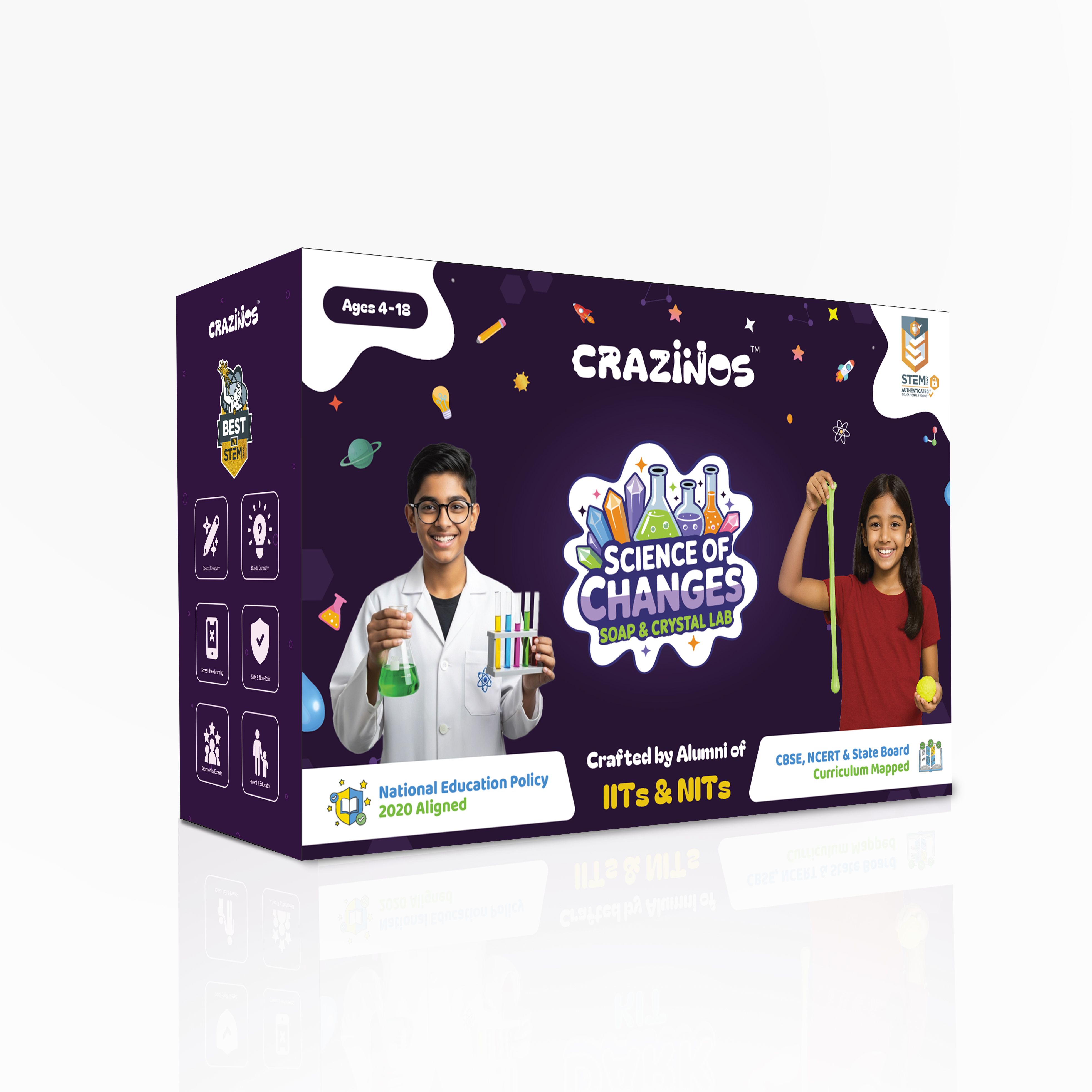 crazinos Science of Changes Soap & Crystal Making Kit | GIft for Boys and Girls Ages 4–18-picture-24