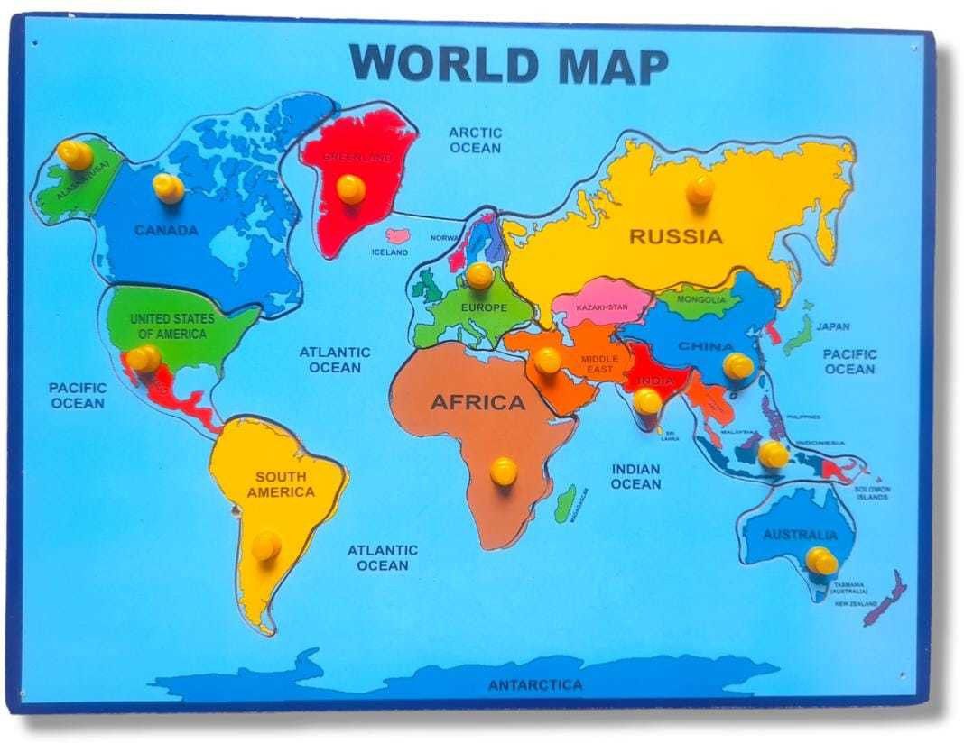 Wooden World Map Tray-image-33