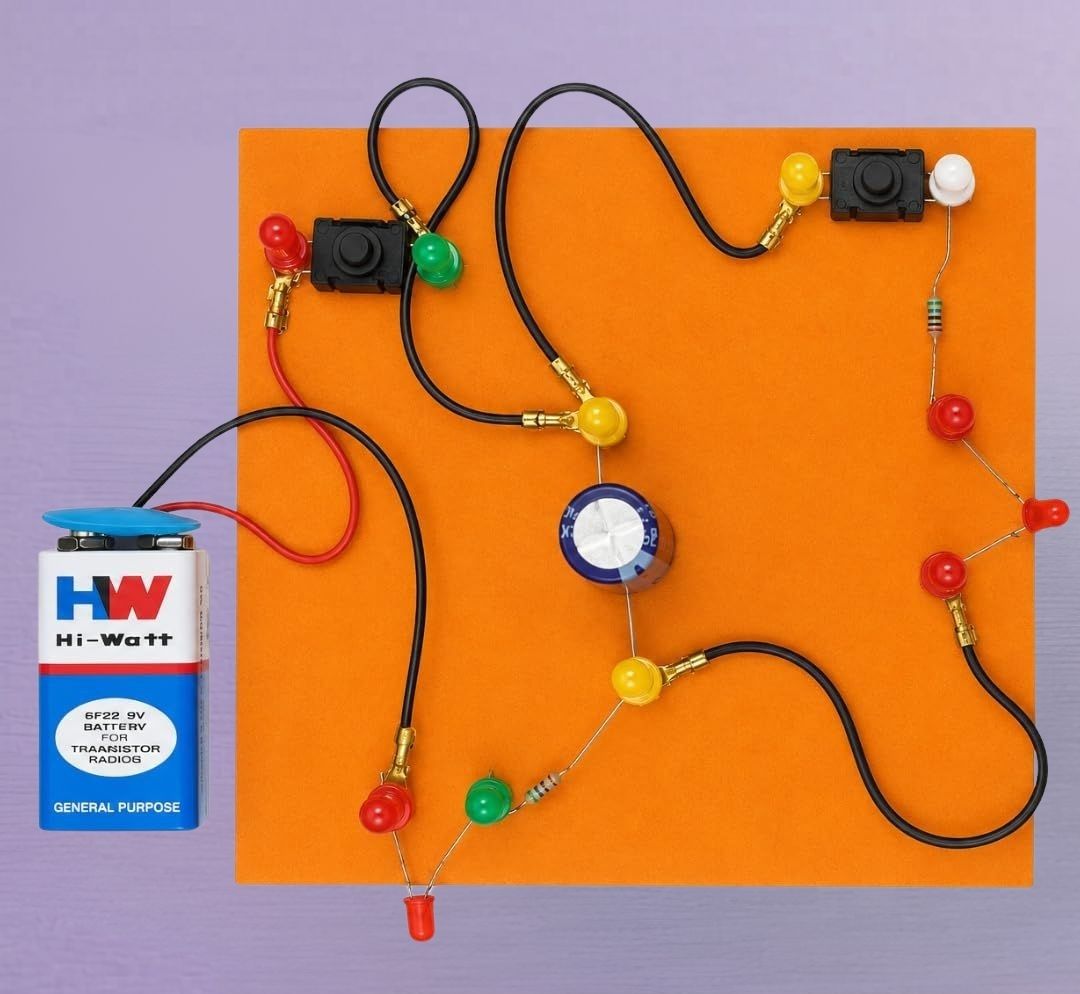 erhindia Charging and Discharging Capacitor DIY STEM Educational Working Model Kit-picture-11