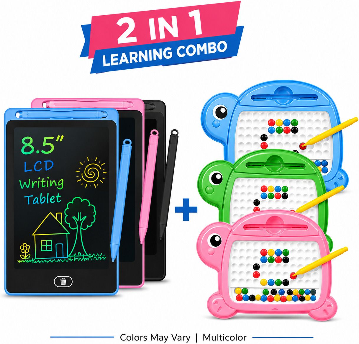 8.5 Inch LCD Writing Tablet + Magnetic Puzzle Board | 2 in 1 Learning Combo-image-27