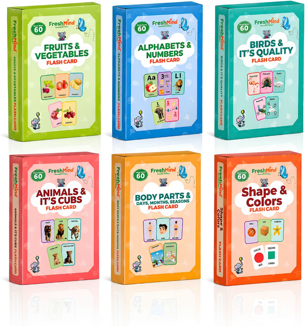 khelo bacho Flash Cards Combo Pack for 6 Early Learning Toys for Toddlers Age 2-6 Years-picture-19