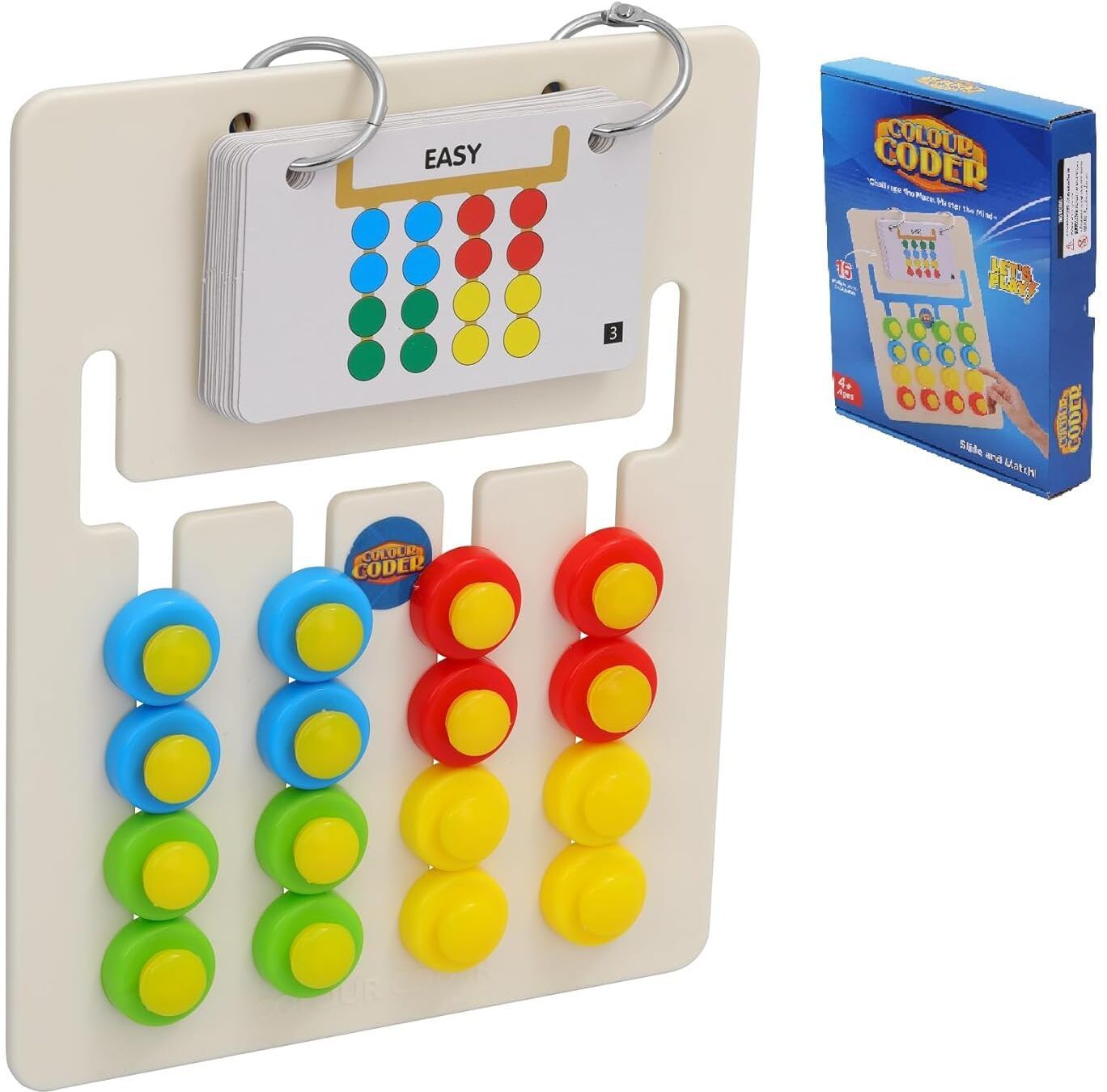 Colour Coder Brain Game for Kids Slide Match Puzzle Educational Toy Age 3+-image-48