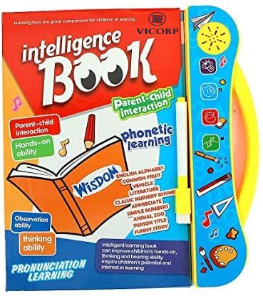 Intelligence Book Sound Book for Children, English Letters & Words Learning