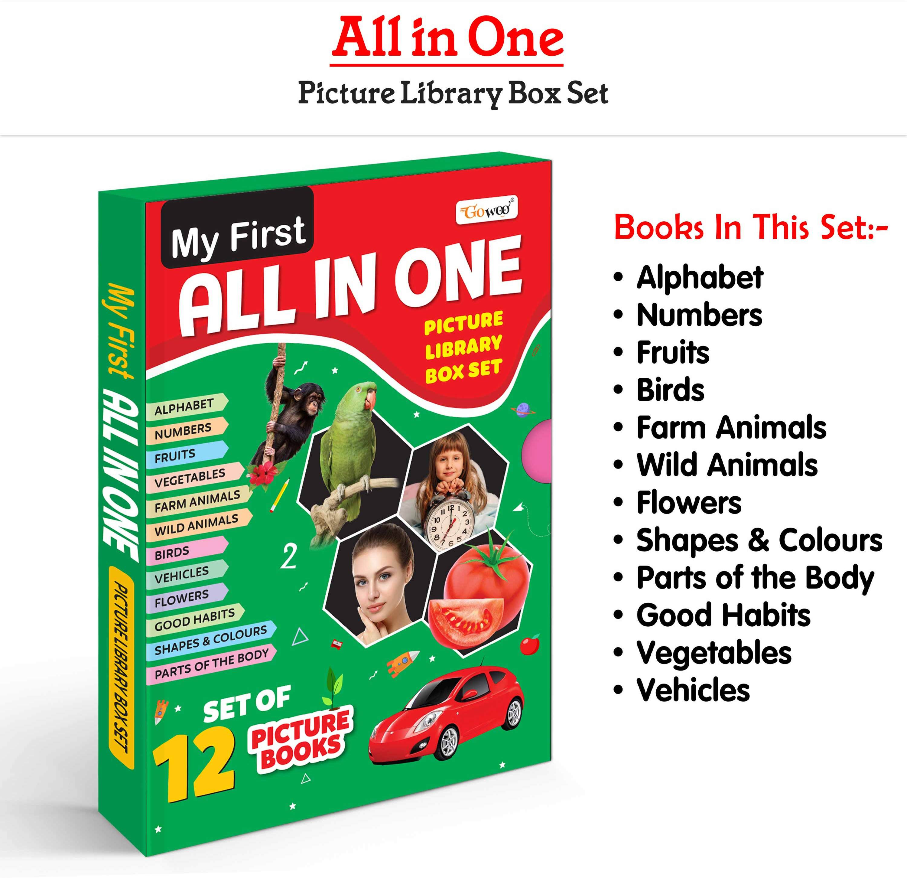go woo My First All in One Picture Book Collection Box (Green Edition) : 12 books image 1