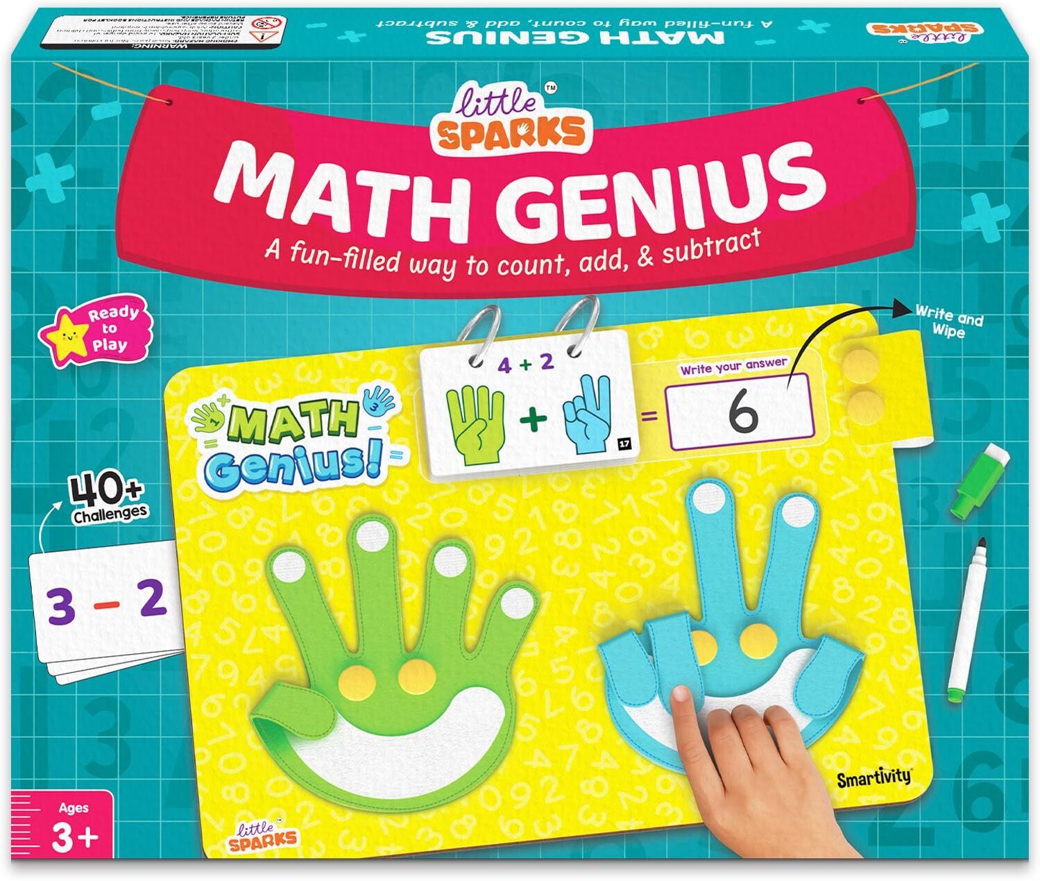 Math Genius Toy for Kids 3+ | 40+ Fun Challenges | Learn Counting & Basic Math-image-38