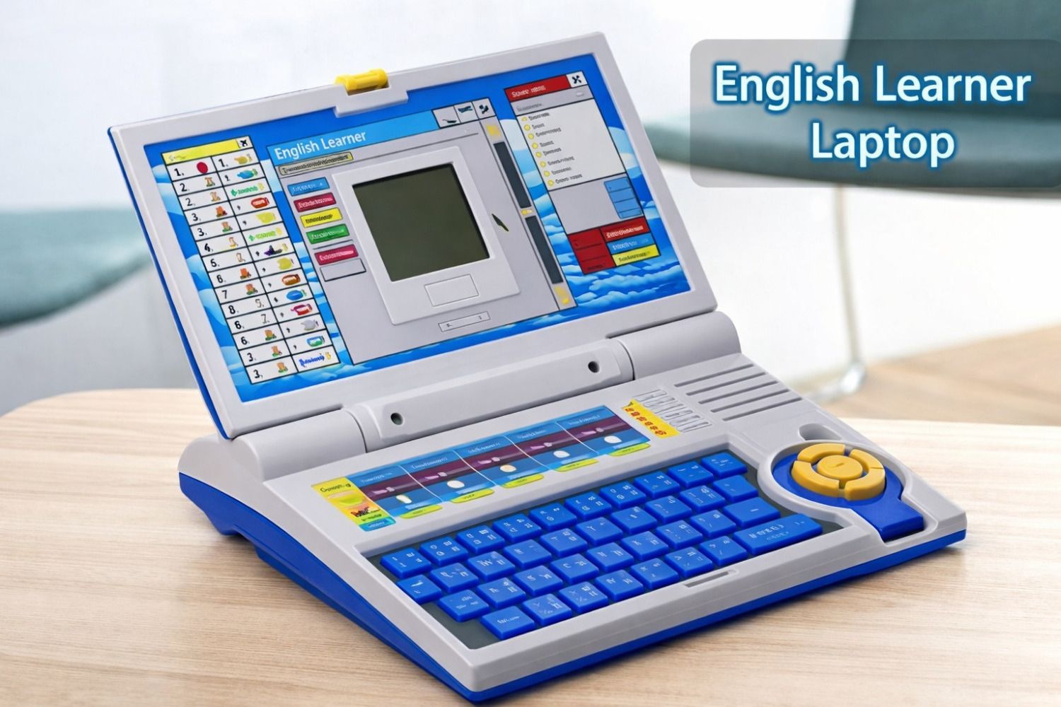 Children Educational English Learning Laptop Toy with Display Screen-image-43