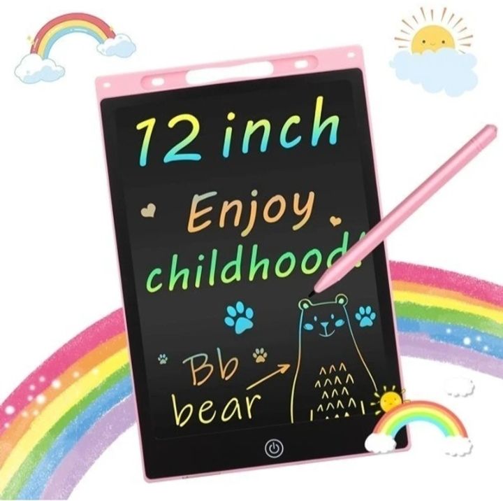 12″LCD Writing Pad Digital writing tablets Drawing board writing slate for kids-image-42