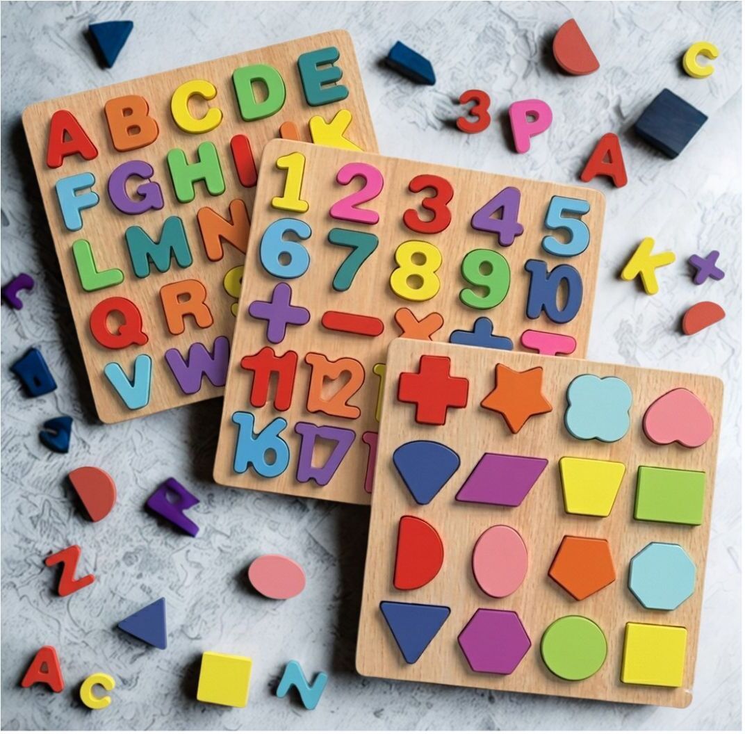 beauty bright Kids Wooden Learning Puzzle Board ABC Number Shape Educational Toy B1T709-picture-9