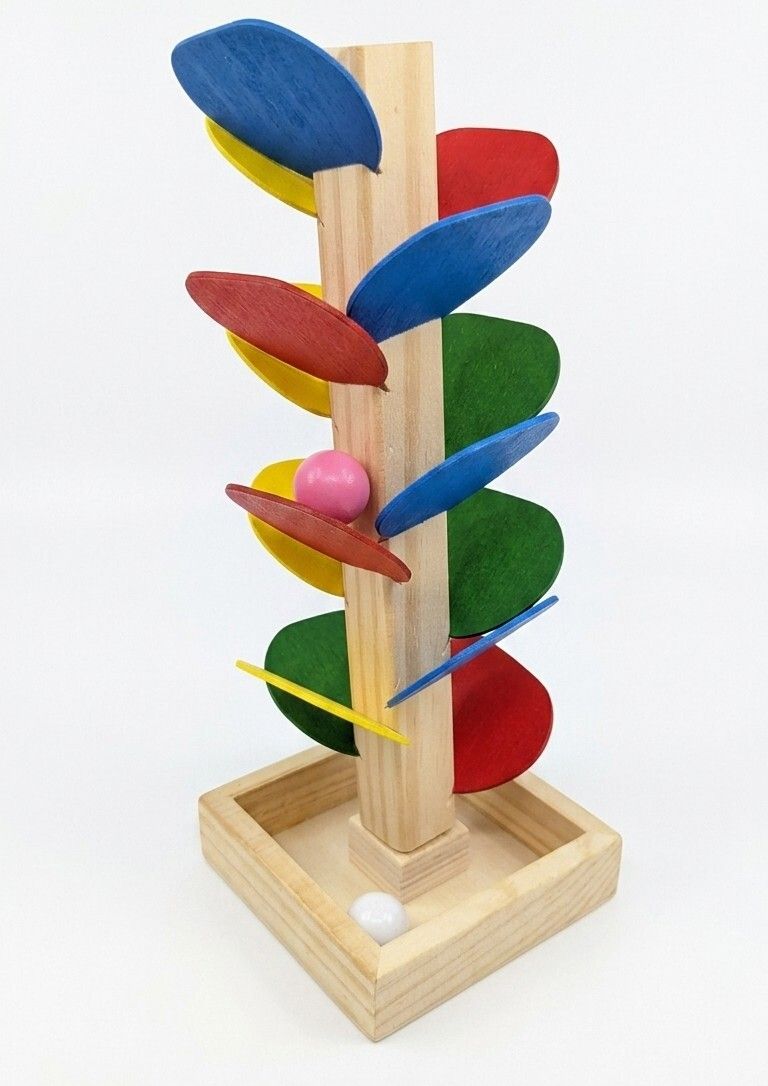 rrr wooden toys Wooden Tree Marble Ball Run Track Game-picture-23