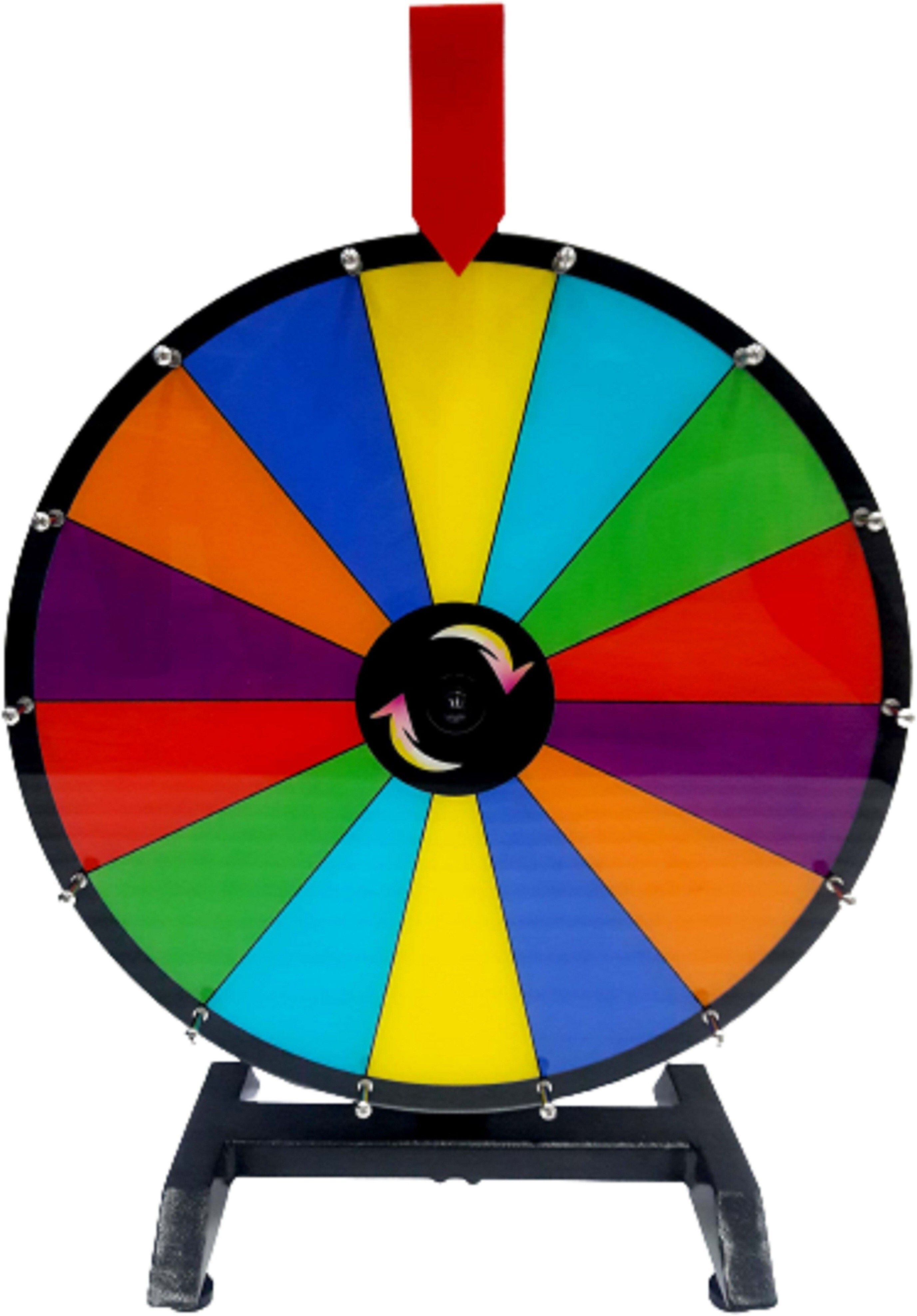Spinning Prize Wheel for Kids Toys Education Learning Games Multicolored Dry Erase Option with 18 inch Diameter Heavy Duty 23.25 inch height-image-33