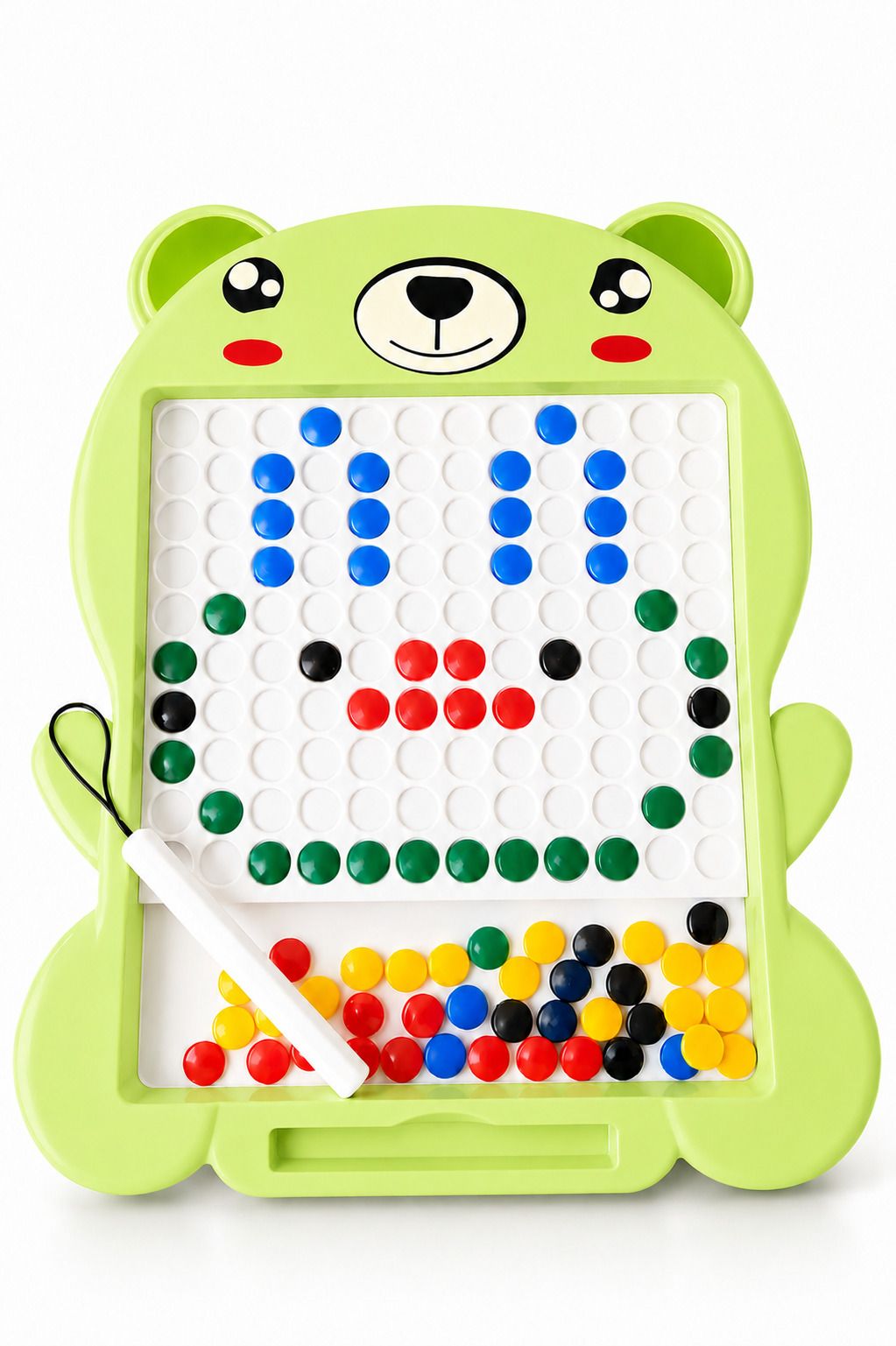 spocco Magnetic Bead Drawing Board for Kids with Pen Re-usable Educational Slate Toy 03 Educational Board Games-picture-22