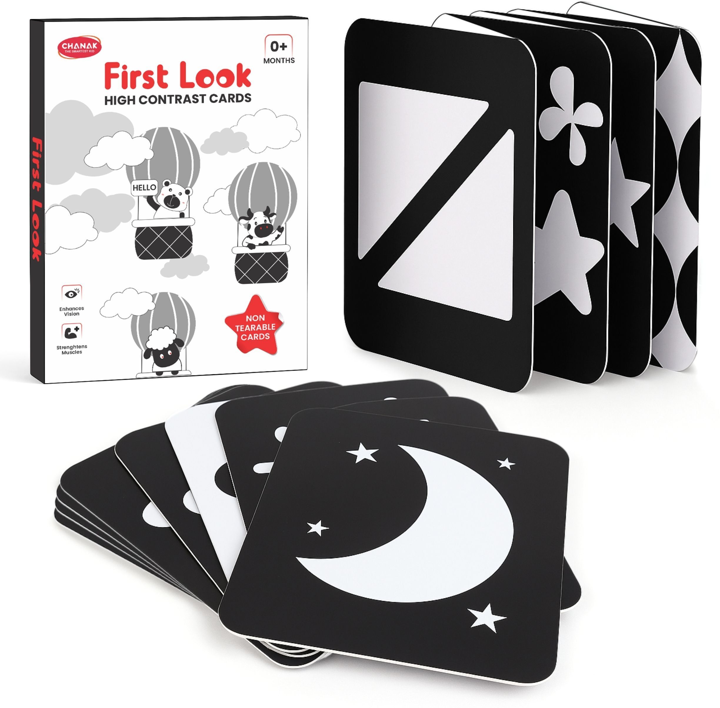 333mart Baby Vision Flash Cards – Non-Tearable Black & White High Contrast Book-picture-18