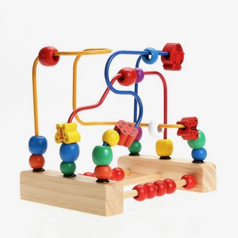 trinkets & more Wooden Beads Maze | Roller Coaster | Toddler Large Abacus | Activity Centre Kids Magnet | Educational Toys 12 months+-picture-15