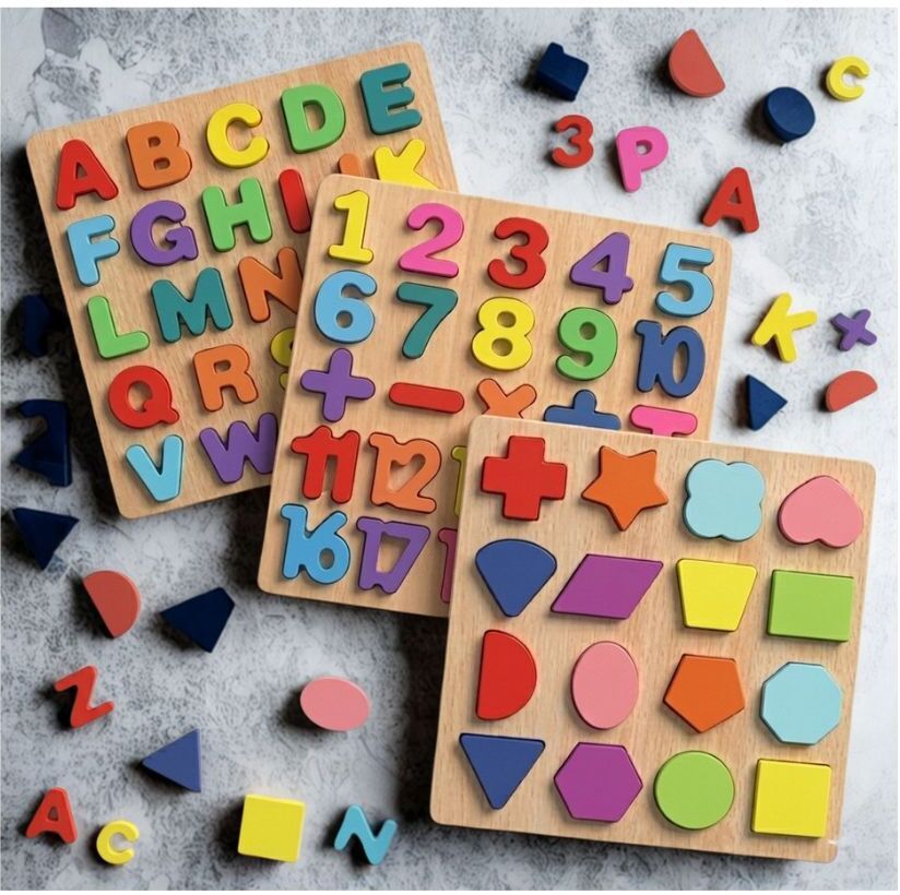 beauty bright 3in1 Wooden Alphabet Number Shape Learning Puzzel Board Set WD-163-picture-34