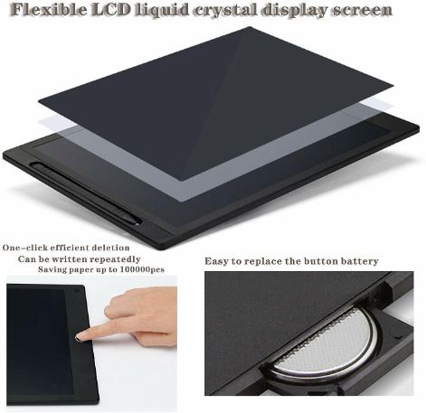 LCD Writing Board, 8.5 Inch Digital Slate for Doodling and Handwriting-image-30