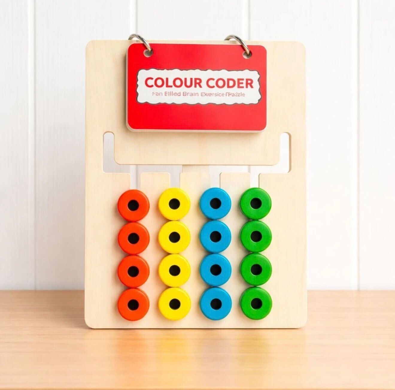 KIDS COLOR MATCHING PUZZLE GAME FOR | WOODEN BRAIN DEVELOPMENT LEARNING BOARD-image-0