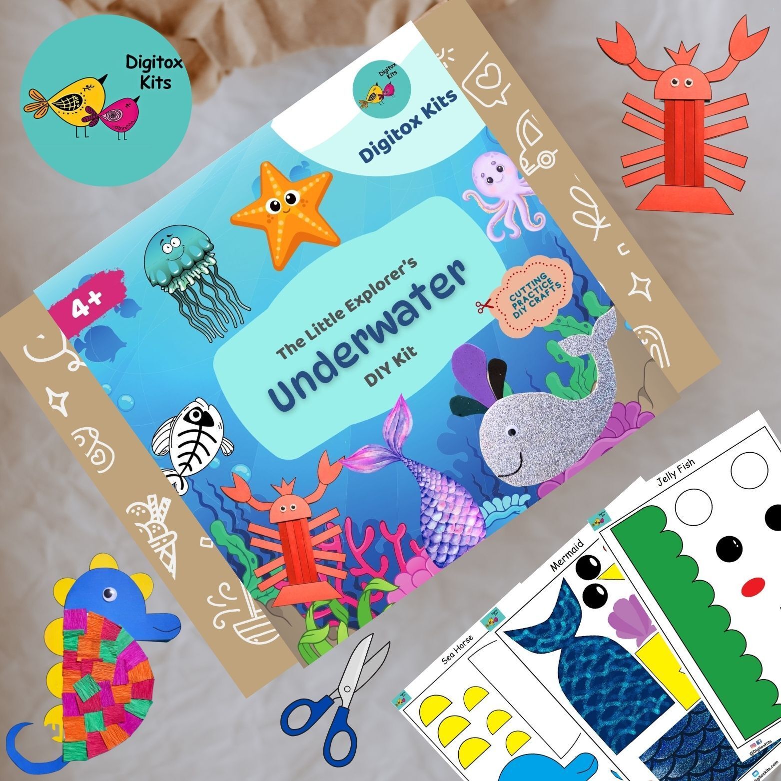 DIY Underwater Educational Cutting and Crafting Kit