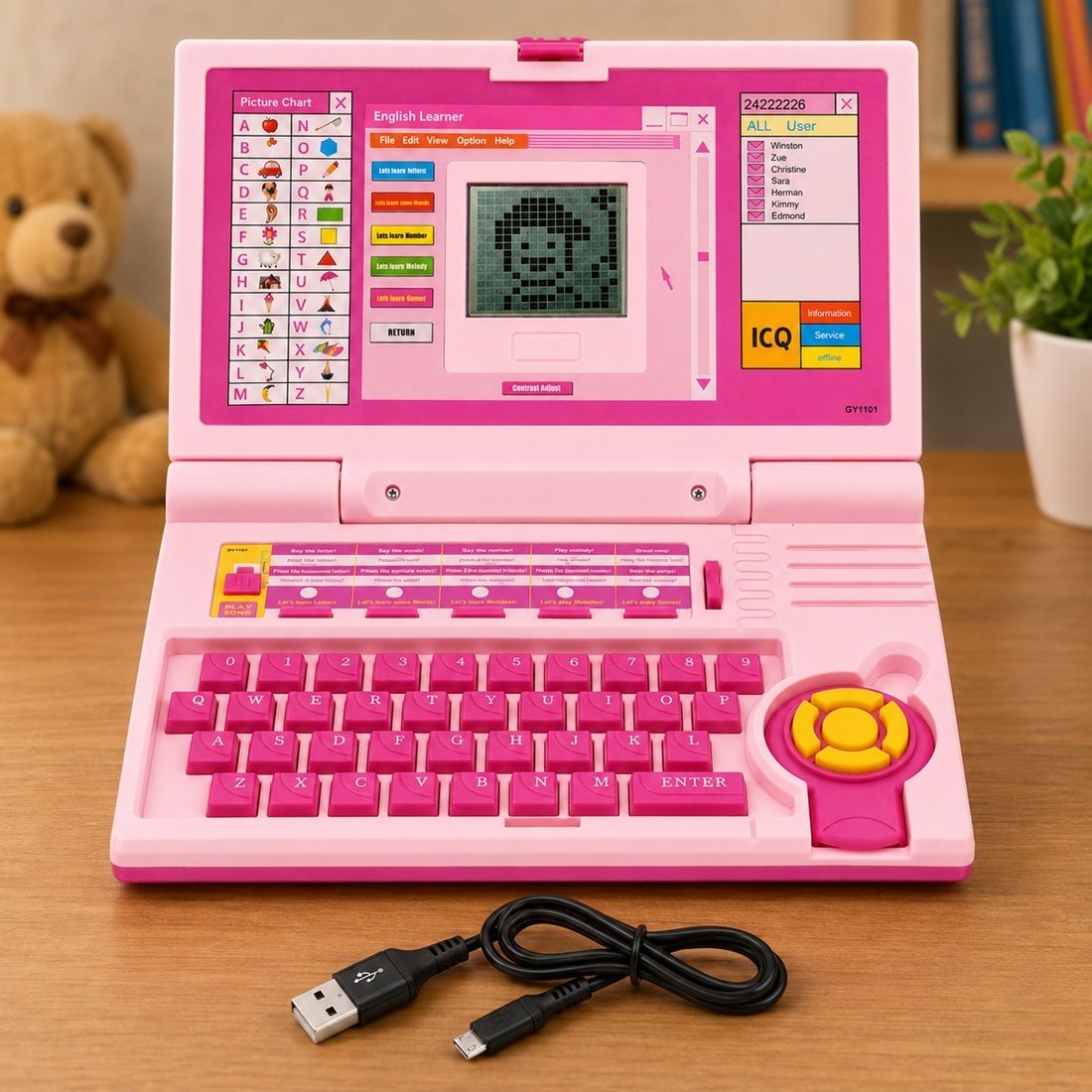 Kids Educational Laptop Toy with Music, ABC Learning & Activities-image-43