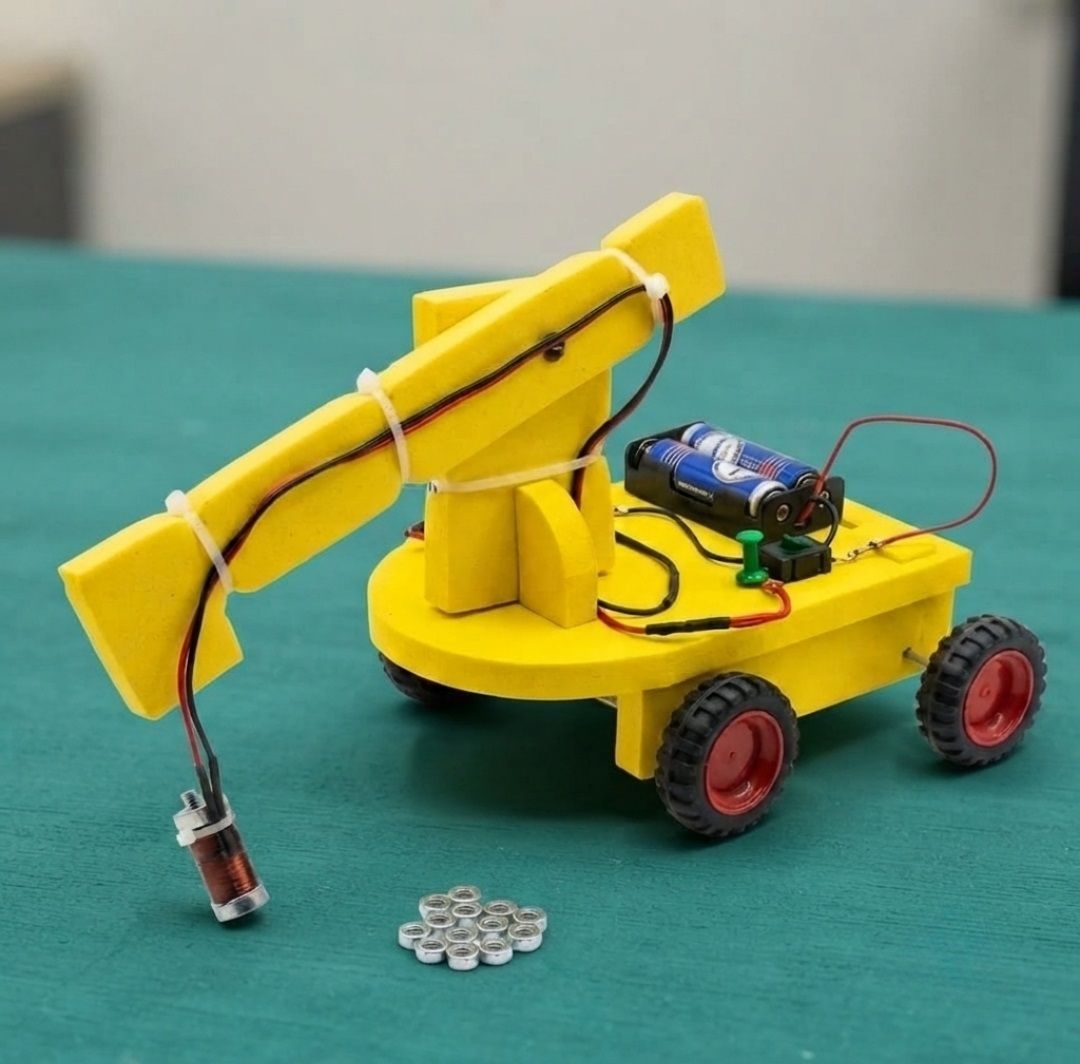 erhindia Electromagnetic Crane DIY Educational Science Project STEM Working Model Kit-picture-12