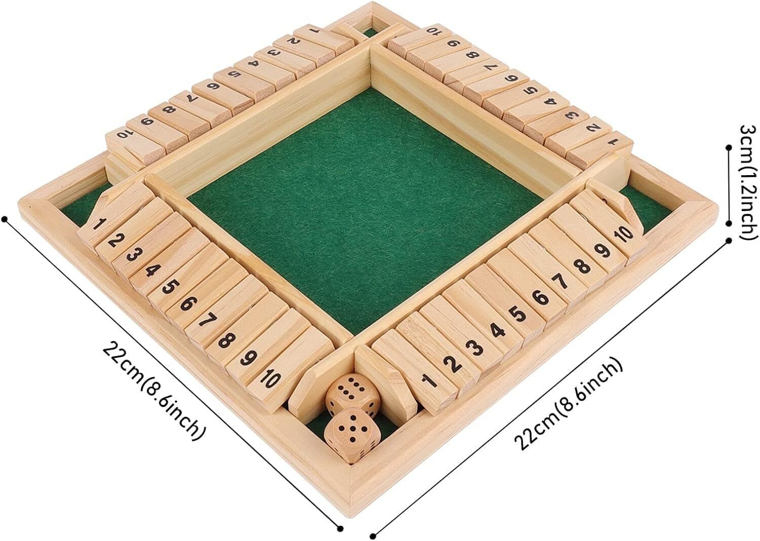 memory chess for kids Strategy Wooden Shut The Box Game with Dice-image-3