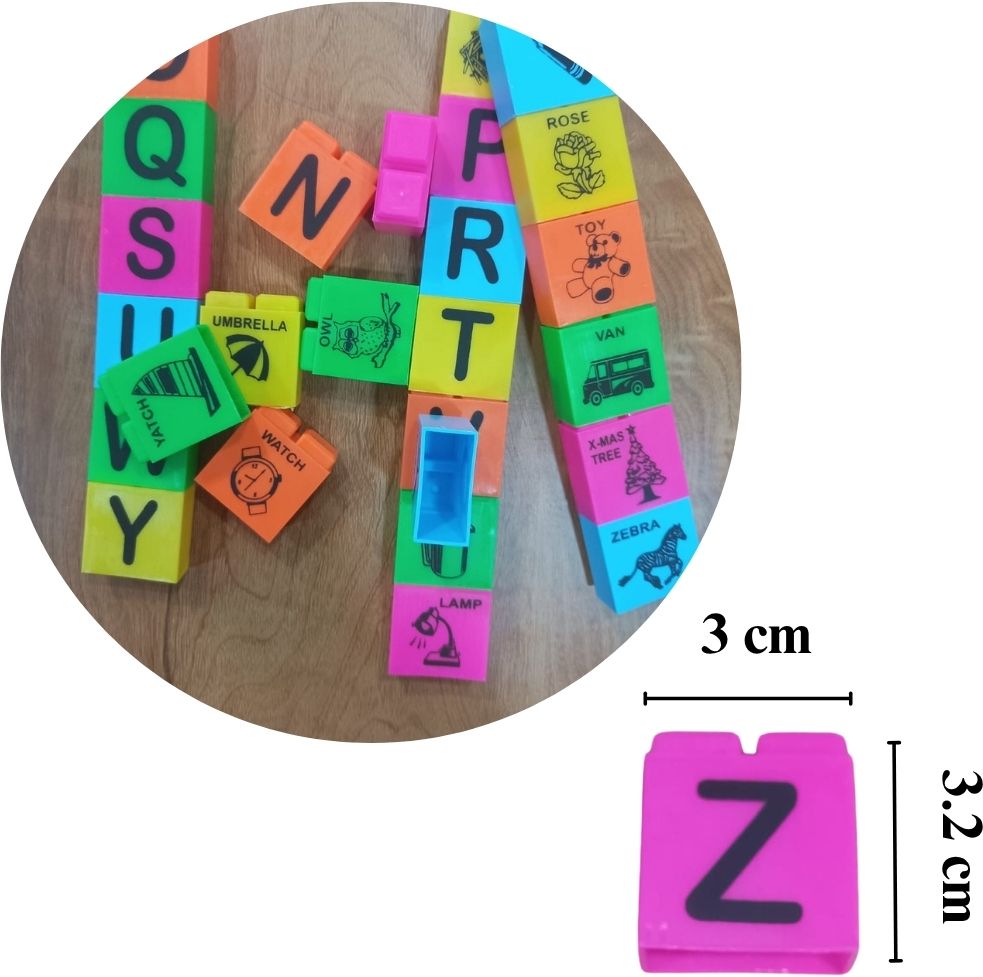 moohfat ABC Alphabet Blocks Toy | A–Z Learning & Stacking for Kids 3+-picture-41