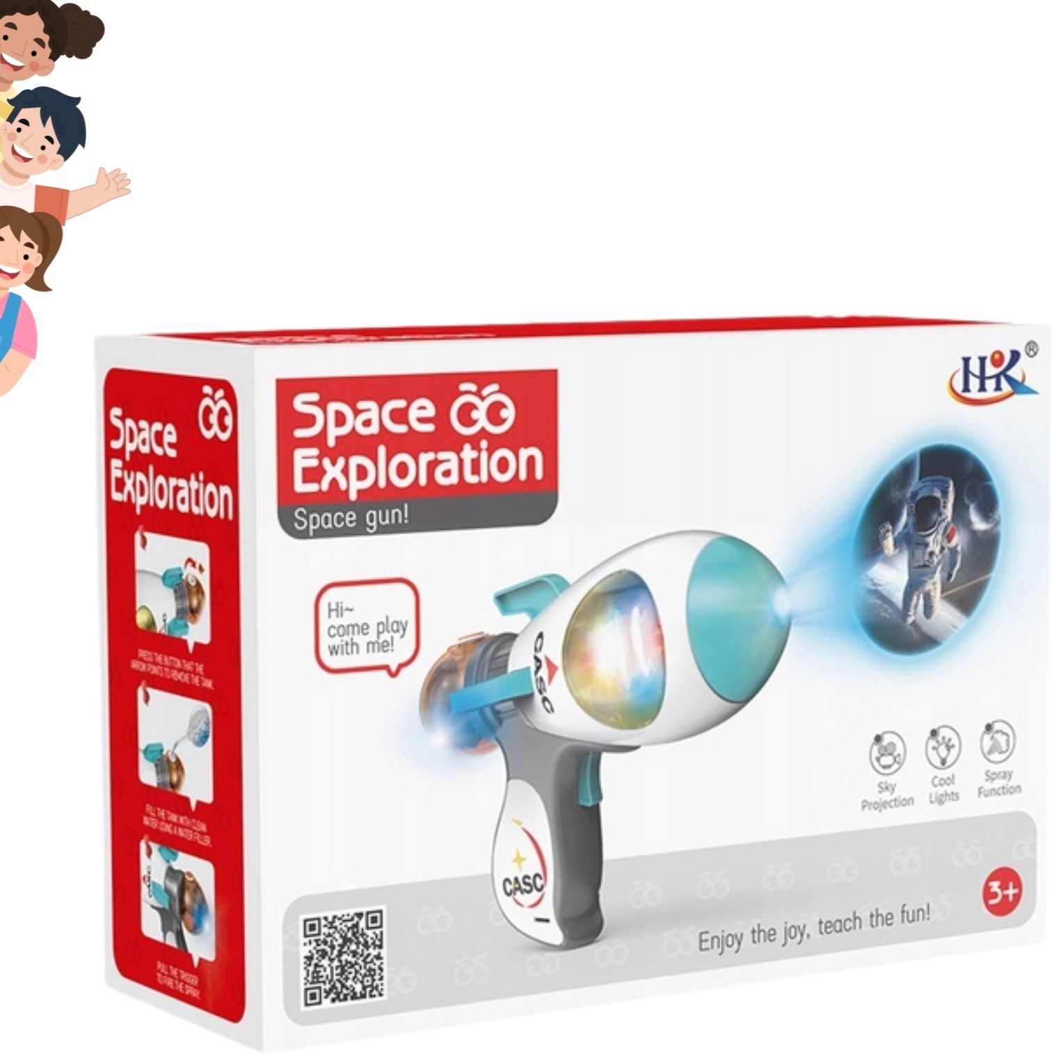 Space Blaster Toy Gun With Astronaut Image Projector Fun & Learning Toy