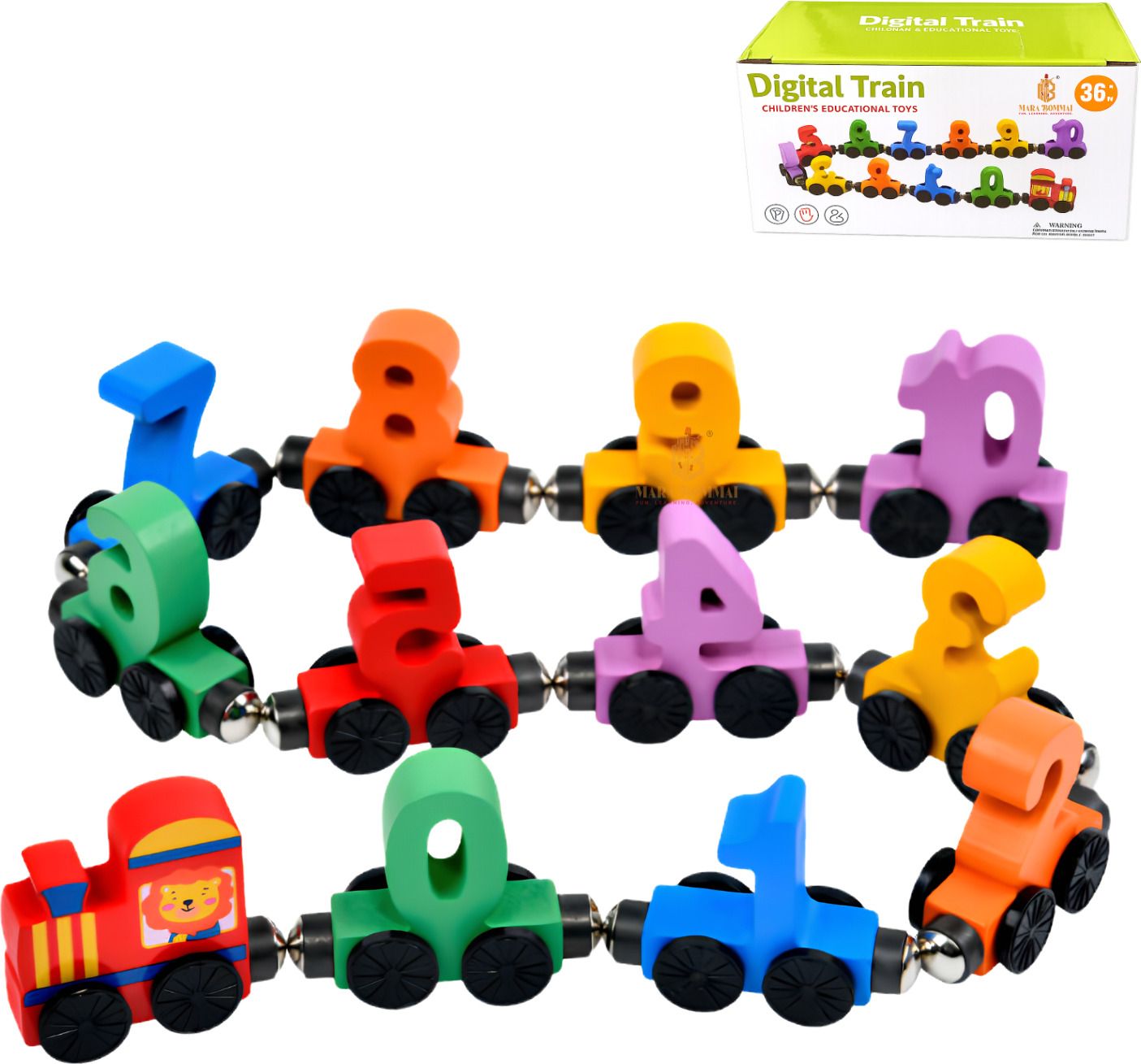 Wooden Magnetic Number Train Toy 0-10 Learning Educational Toy for Kids-image-49