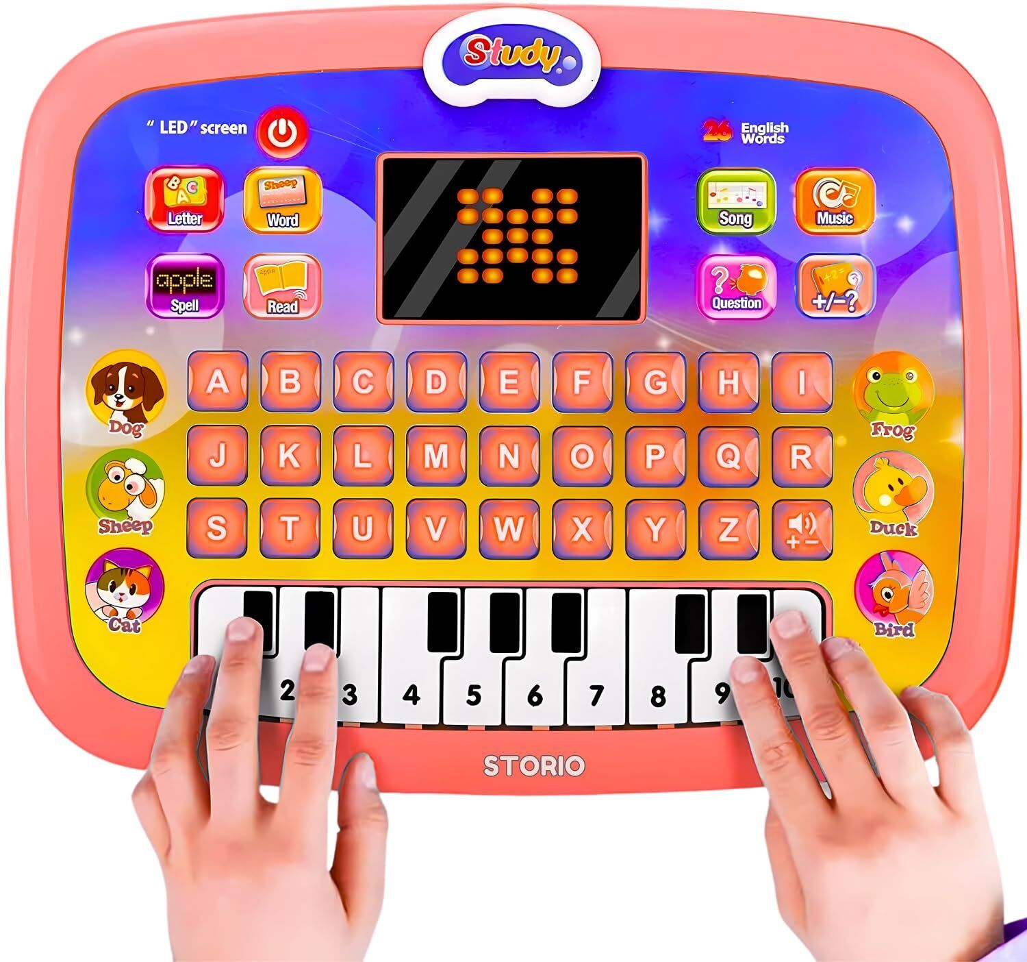Kids Piano Educational Laptop Led Screen & Music Fun Activities Kids Toddlers-image-42