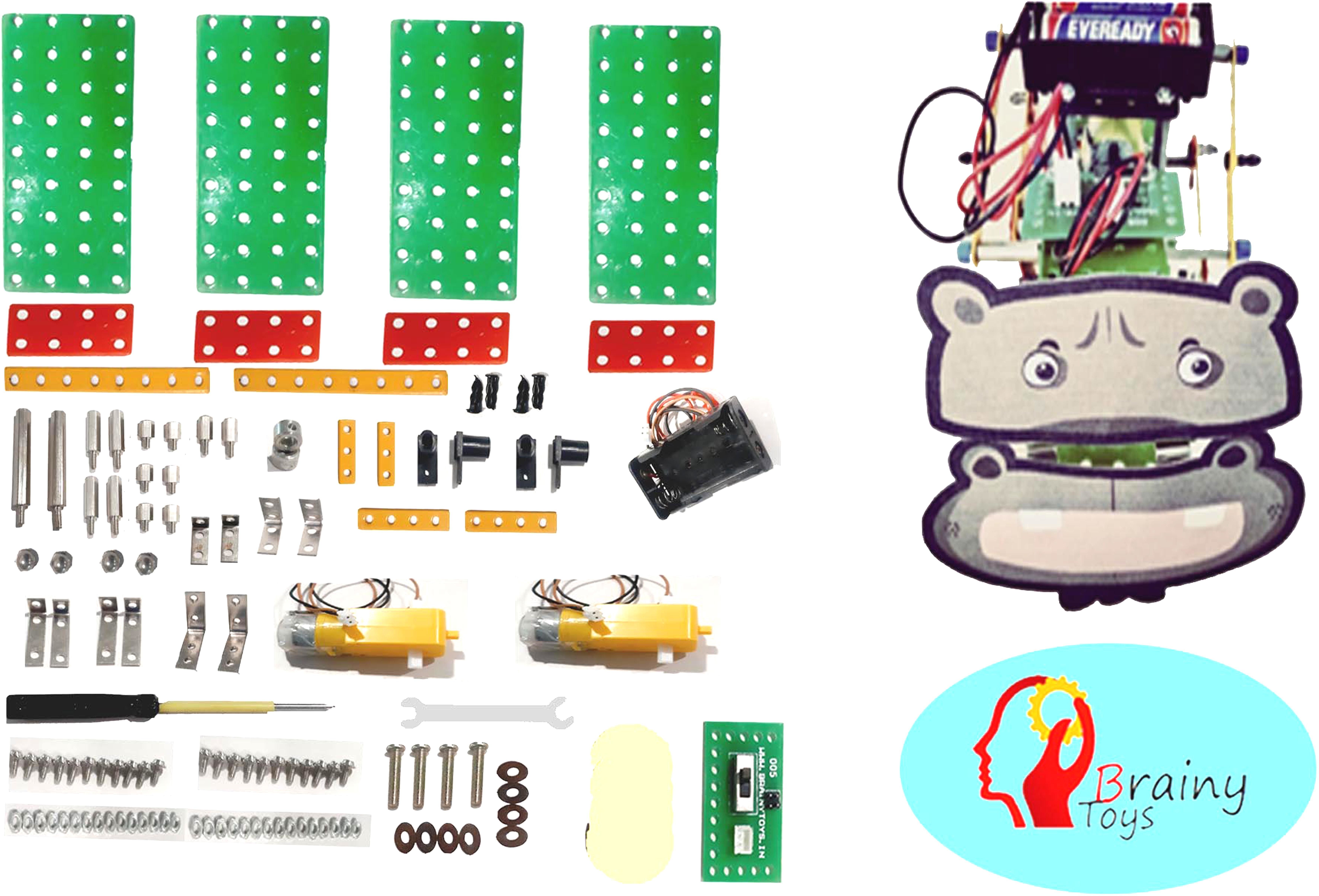 Bot Kit, Hippo bot Plastic And Metal Kit,Learn Robotics-image-41