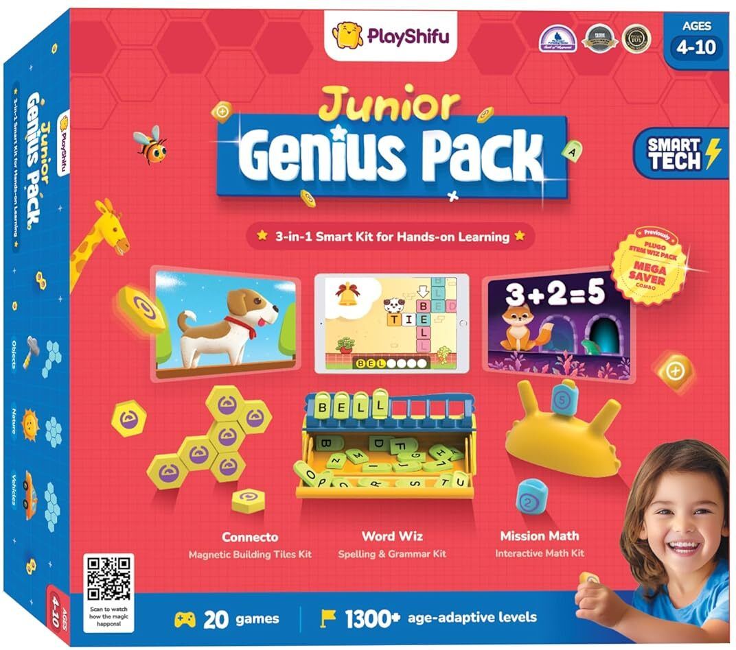 playshifu Junior Genius Pack 3-in-1 STEM Learning Kit Educational Toys for Kids Ages 4–10-picture-35