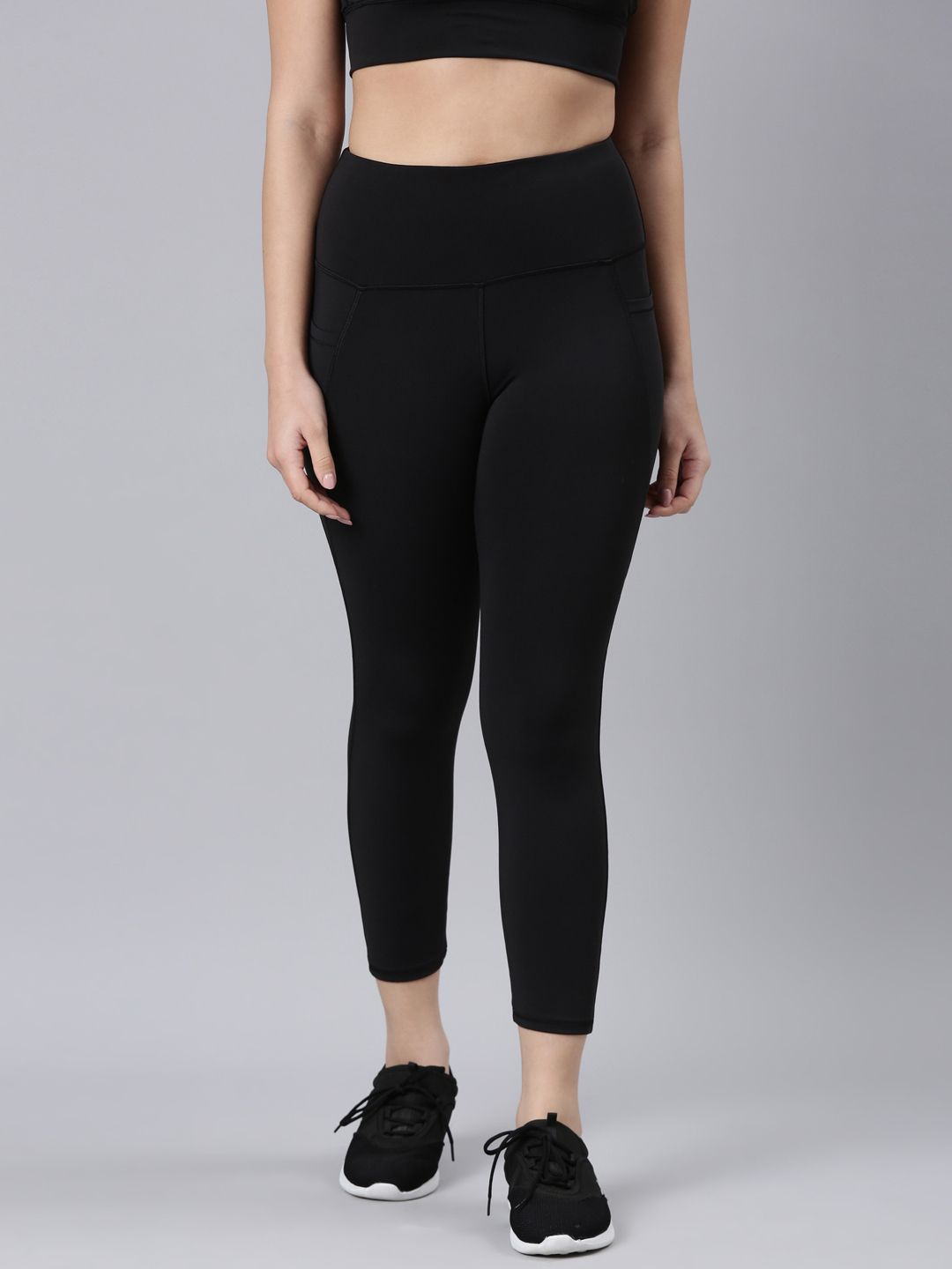 enamor Solid Women Black Tights-picture-17