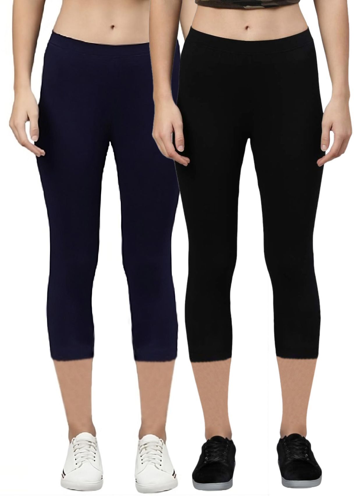 rocksy 3/4th Capri leggings Women Black, Dark Blue Capri-picture-17