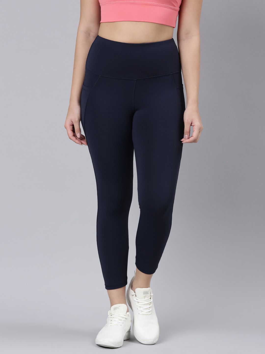 enamor Solid Women Blue Tights-picture-17
